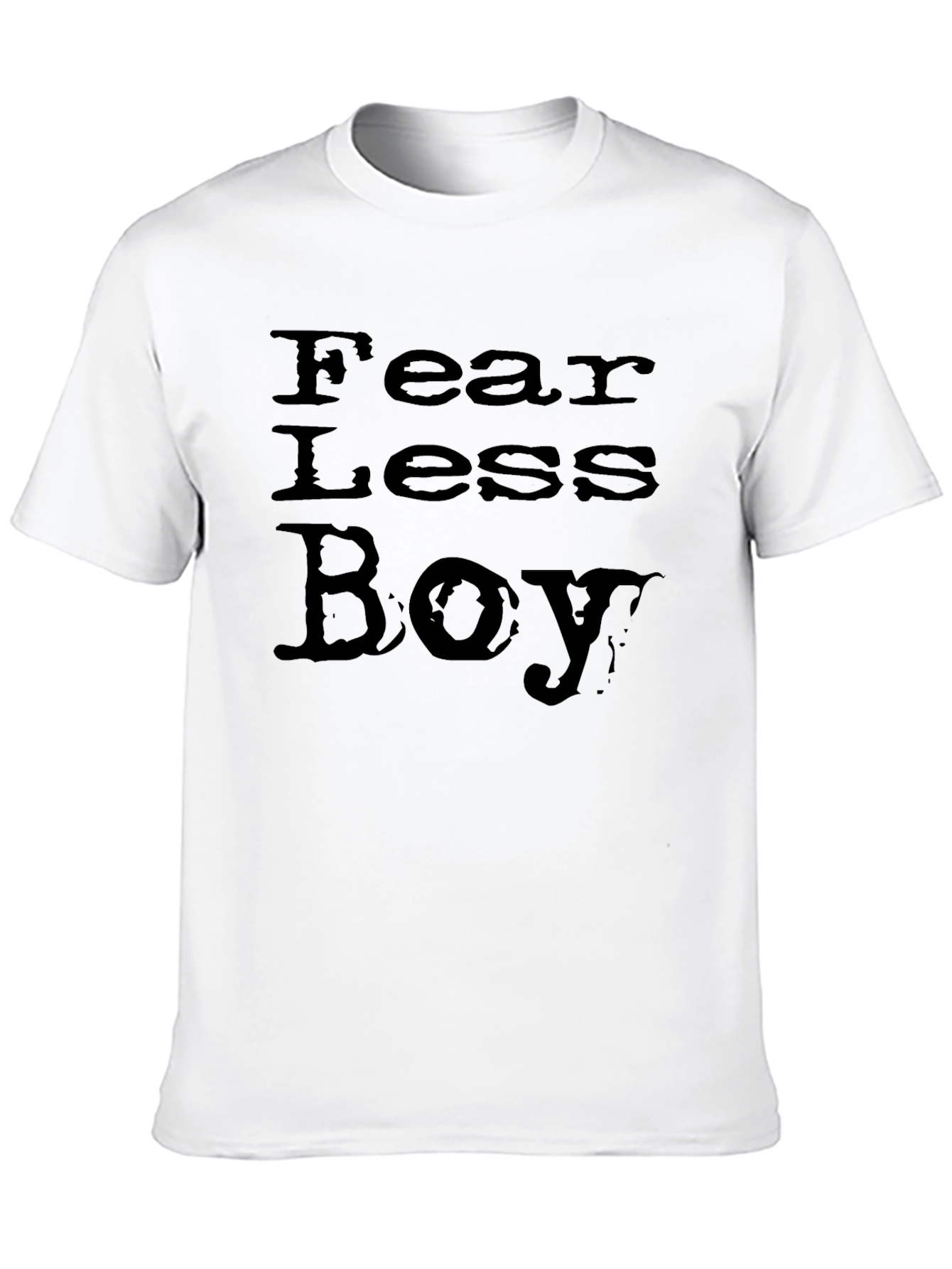 Black Fearless Boy Graphic Tee - Premium Cotton T-Shirt view 10