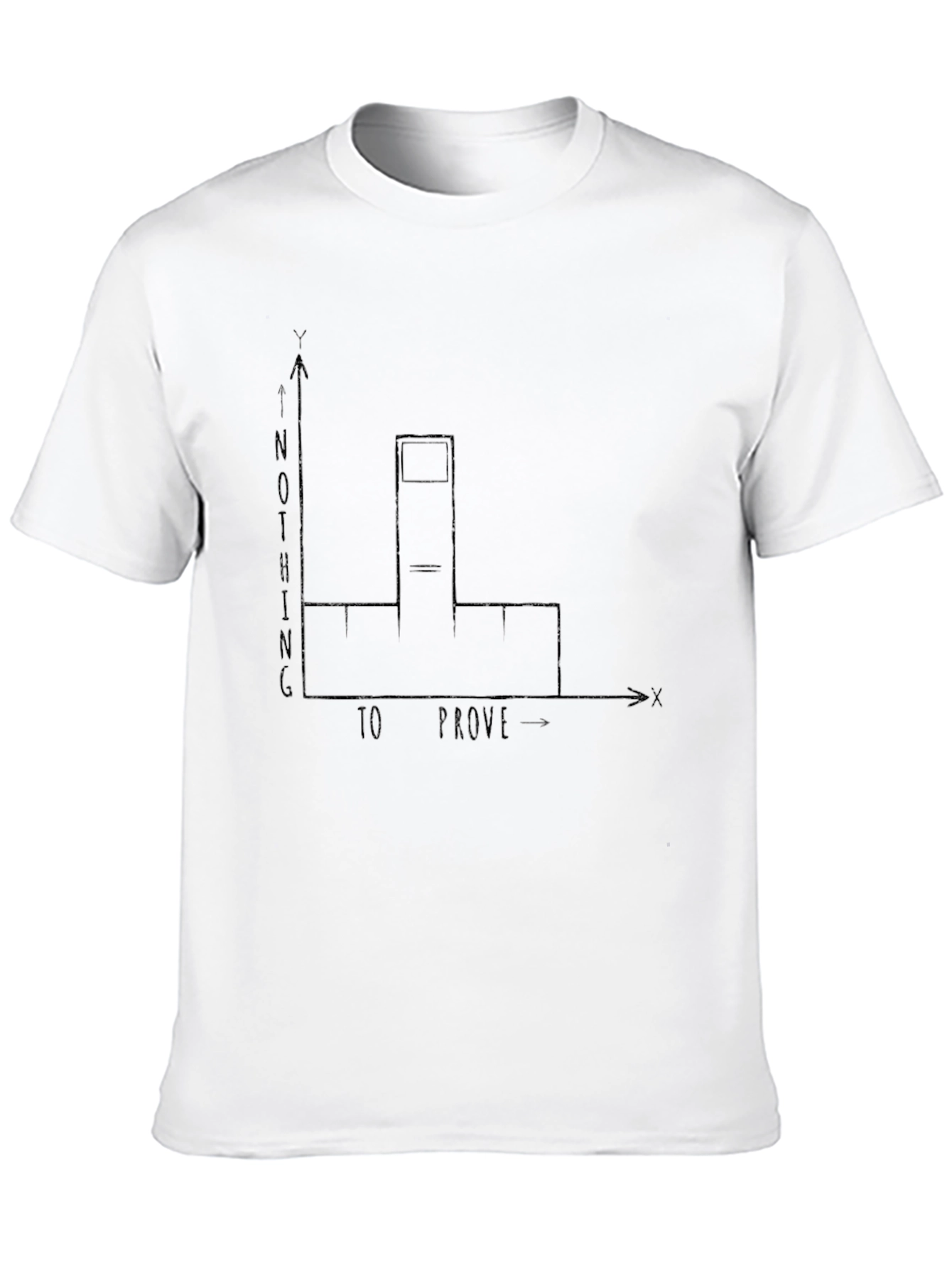 Black Nothing to Prove Middle Finger Graph T-Shirt view 10
