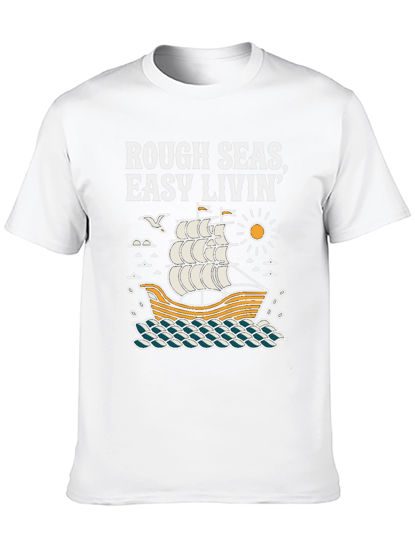 Black Rough Seas, Easy Livin' Black Graphic Tee view 10