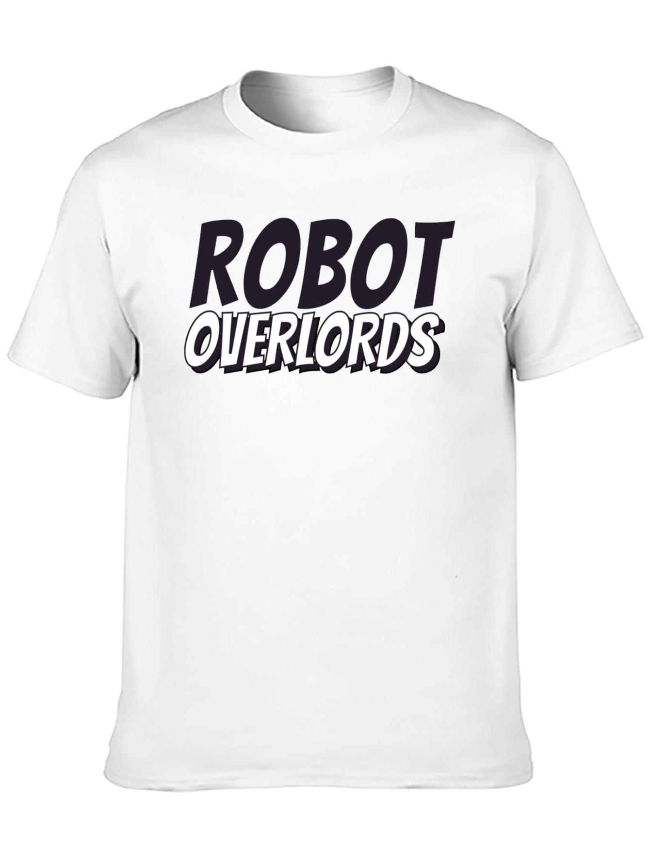 Black Robot Overlords Graphic T-Shirt - Black view 10