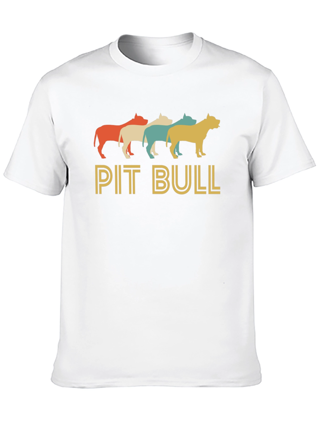 Black Retro Pit Bull Graphic Tee - Black Cotton Blend view 10