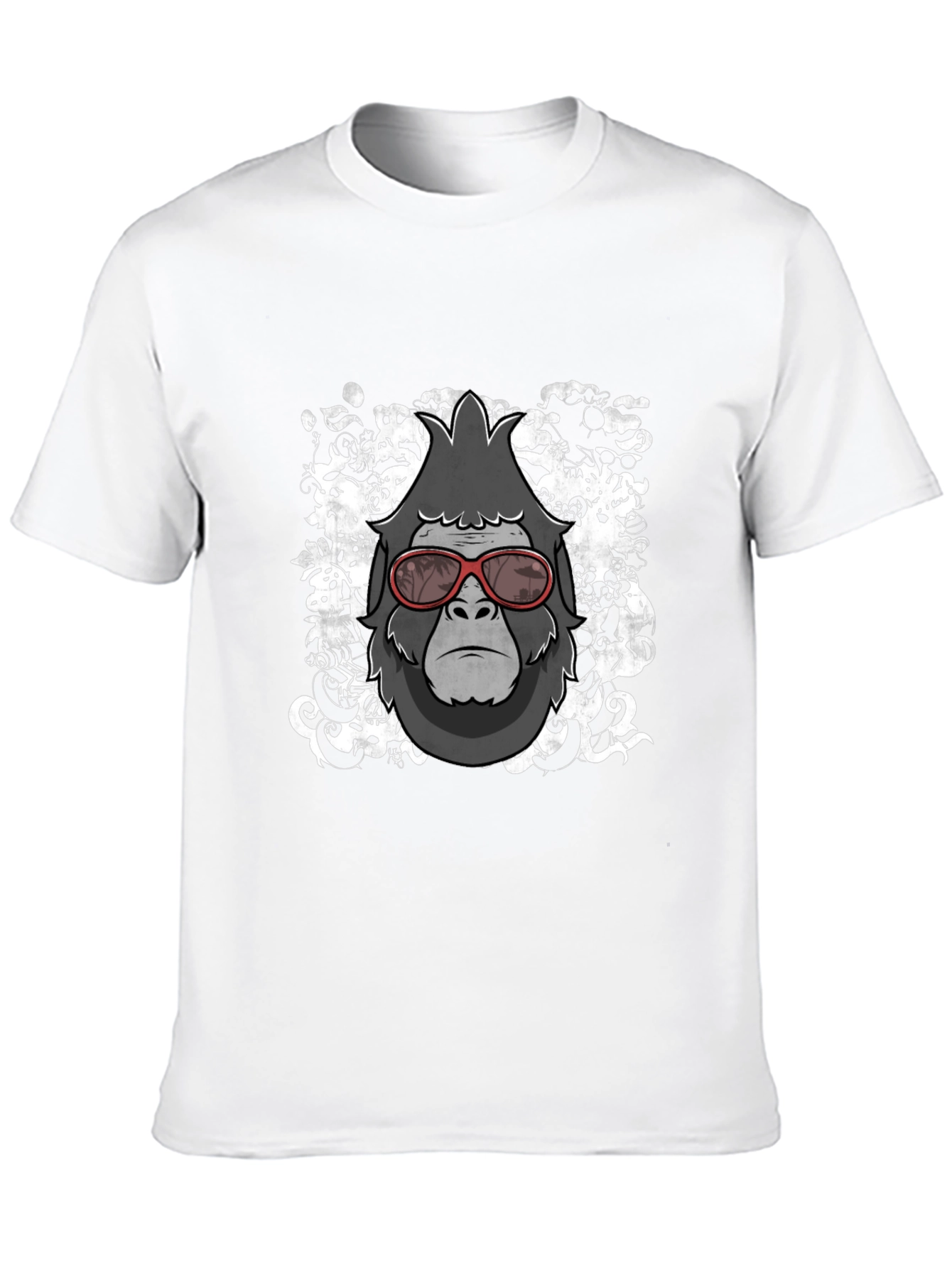 Black Cool Gorilla Graphic Tee - Black Cotton Blend T-Shirt view 10