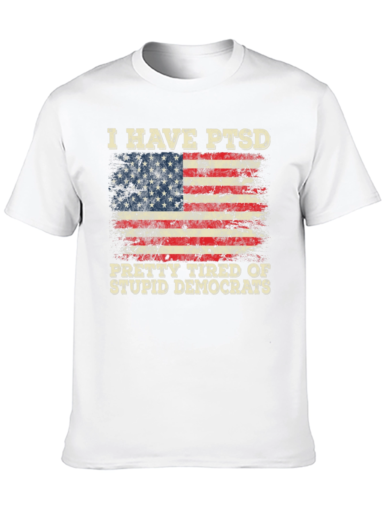 Black I Have PTSD, Tired of Democrats T-Shirt view 10