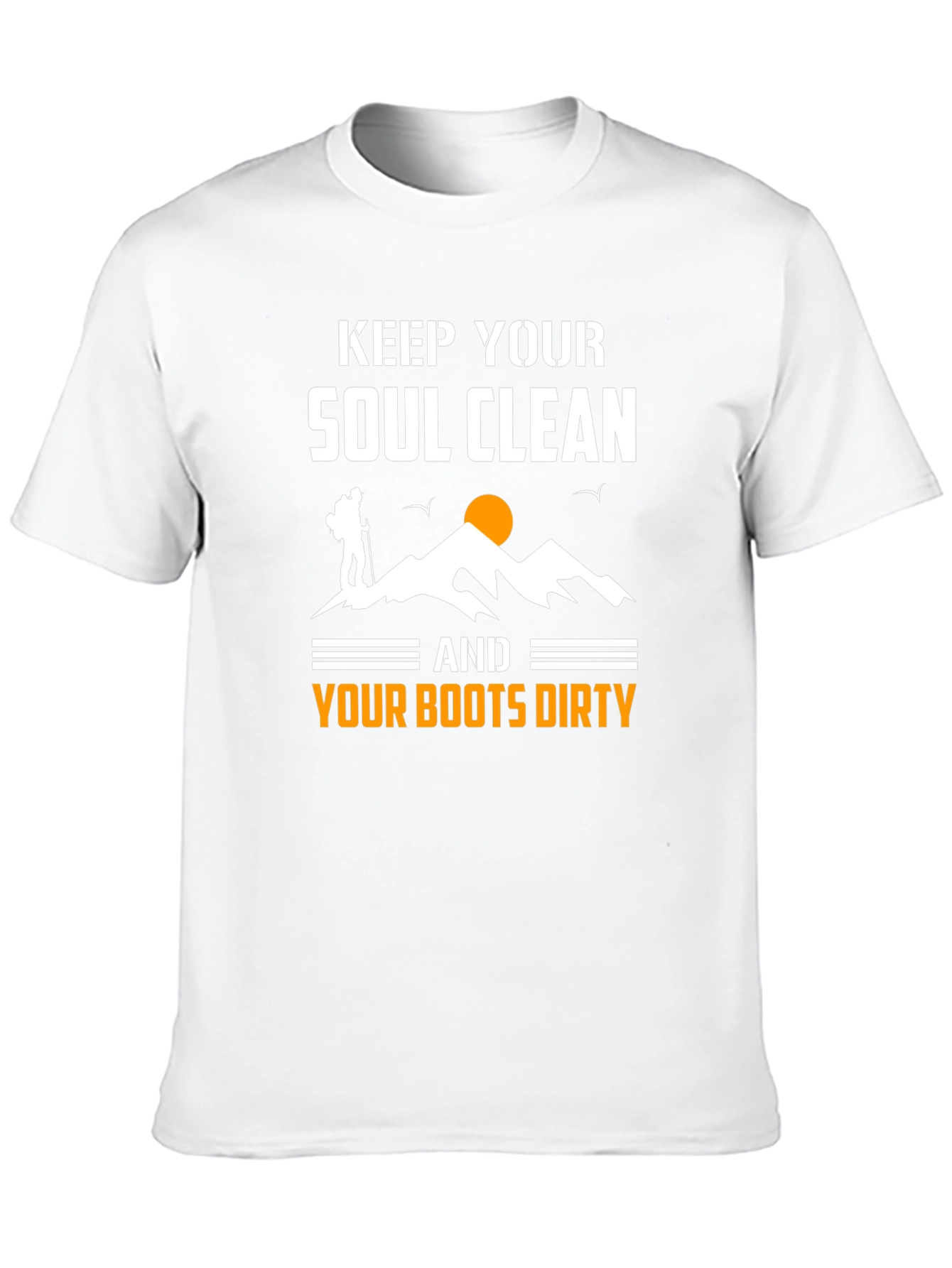 Black Keep Your Soul Clean Hiking T-Shirt view 10