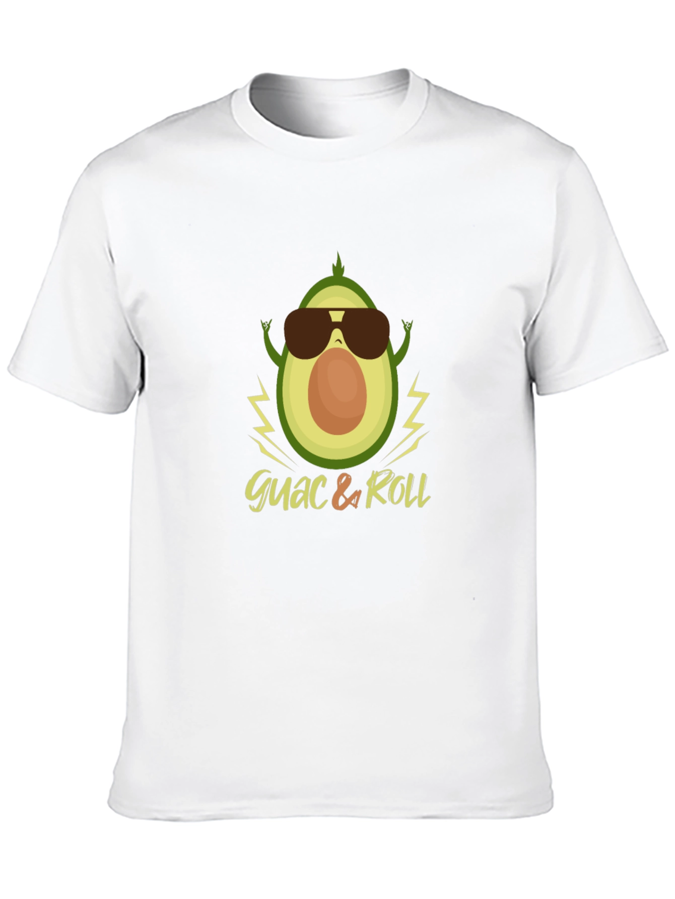 Black Guac & Roll Graphic Tee - Avocado Sunglasses Rock T-Shirt view 10