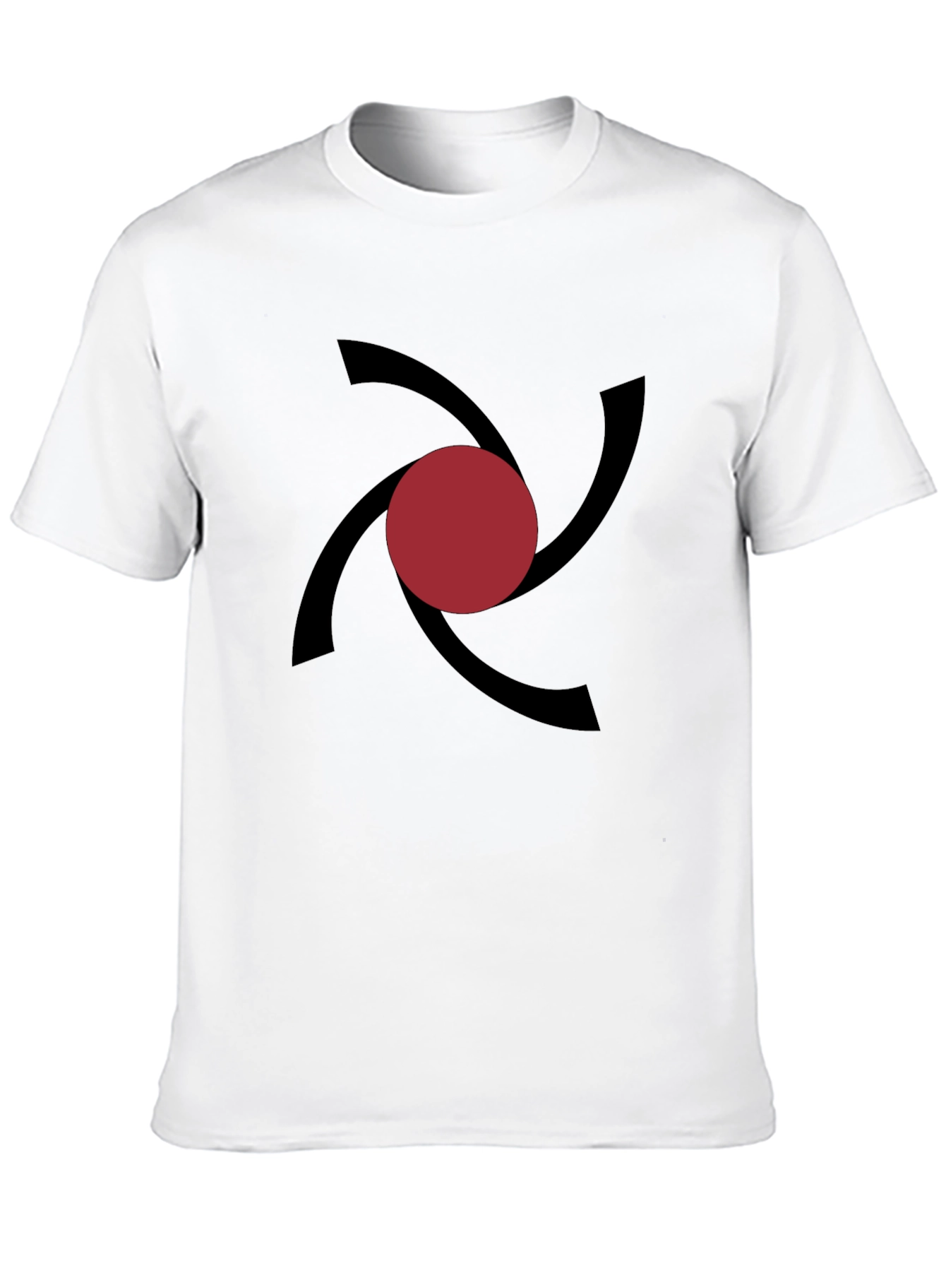 Black Modern Vortex Graphic Tee - Black Cotton Comfort view 10