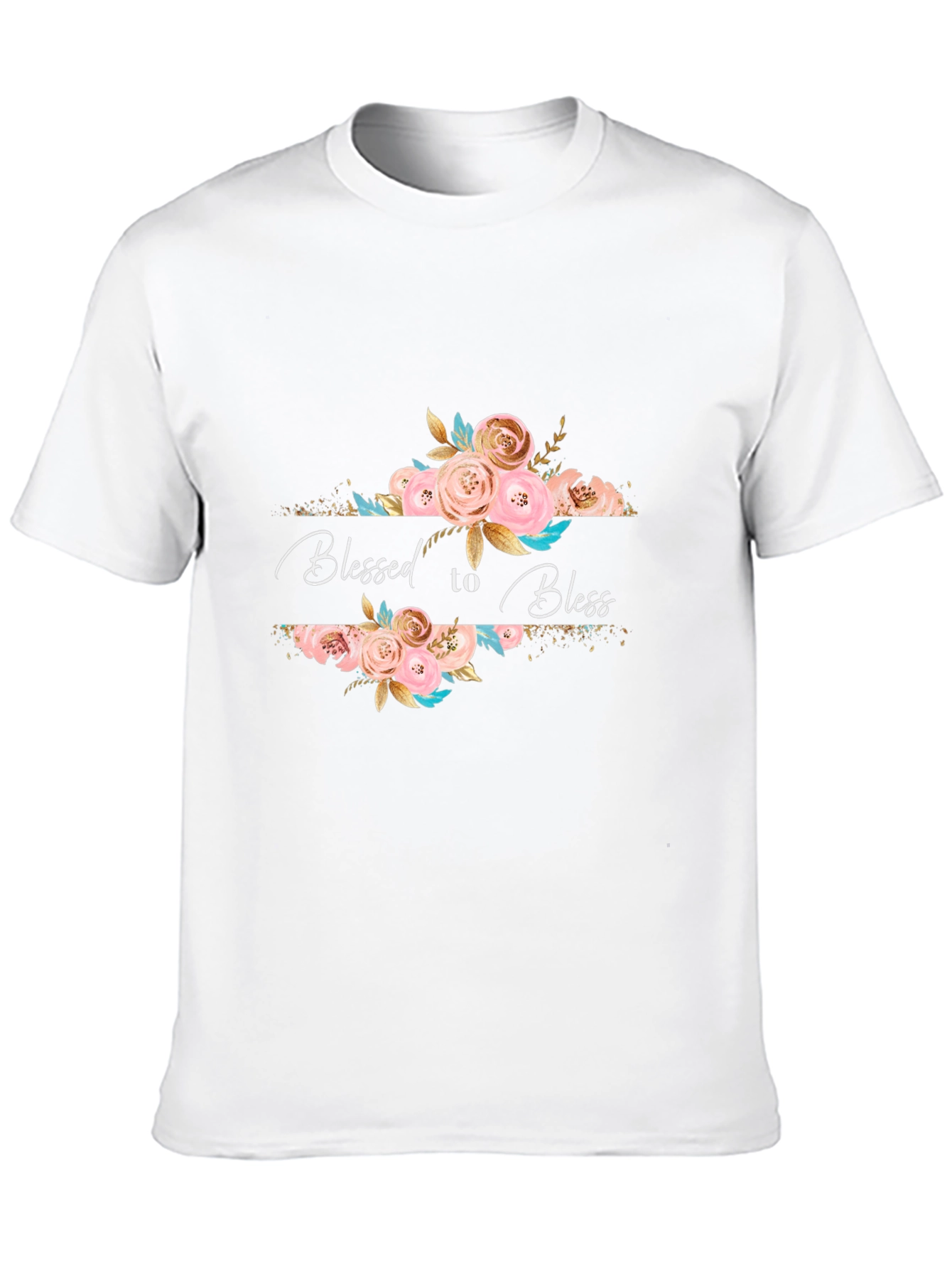 Black Blessed to Bless Floral T-Shirt view 10