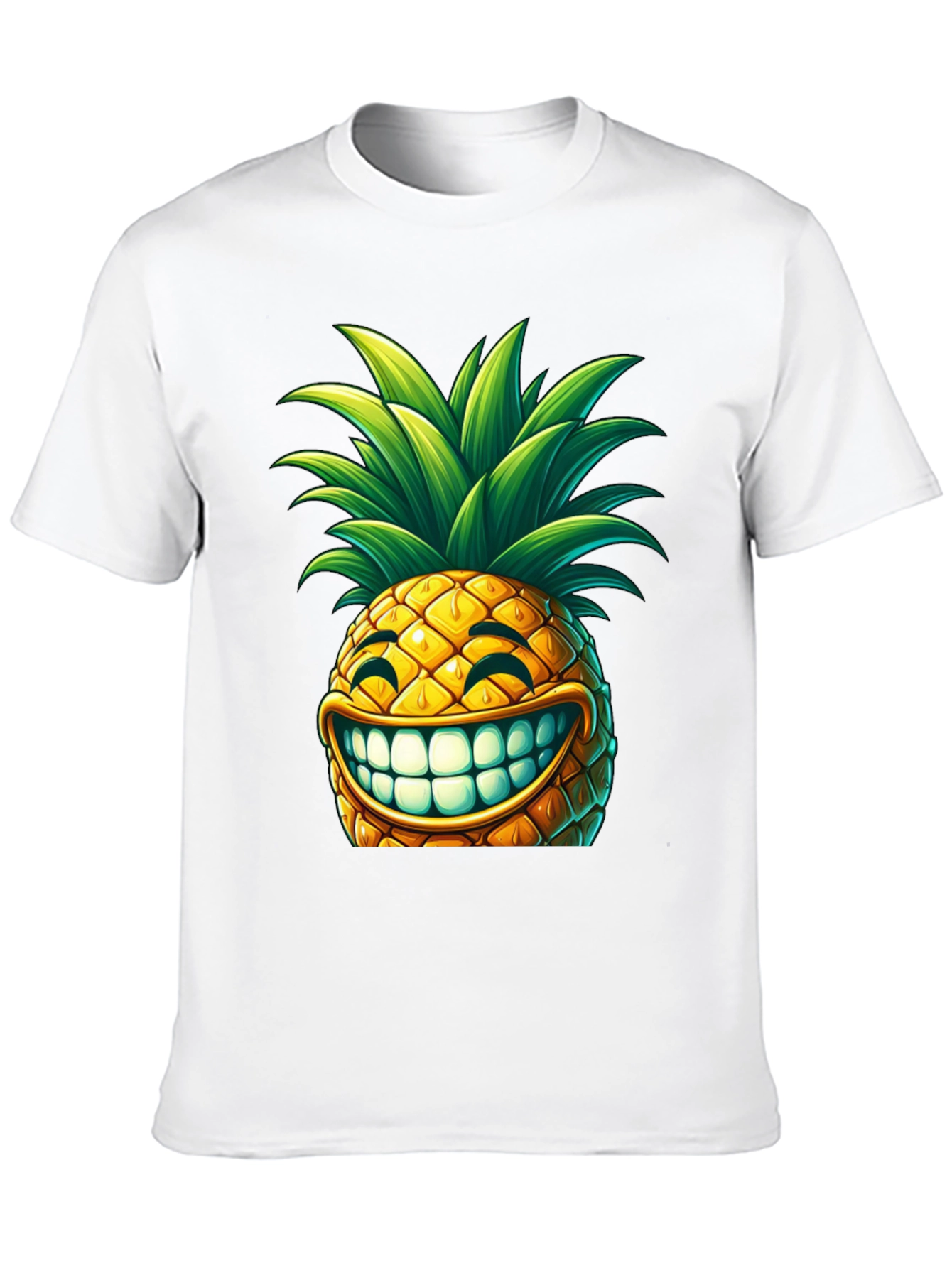 Black Funny Pineapple Graphic T-Shirt -  Unique Design view 10