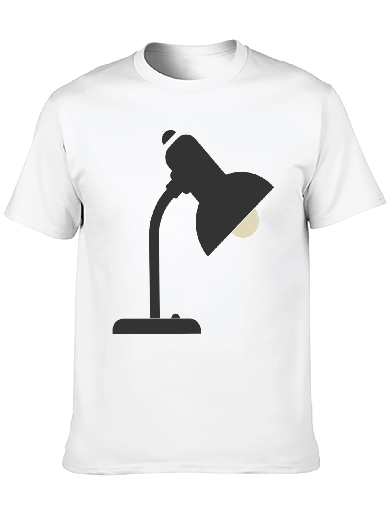 Black Desk Lamp Graphic Tee - Modern Black T-Shirt view 10