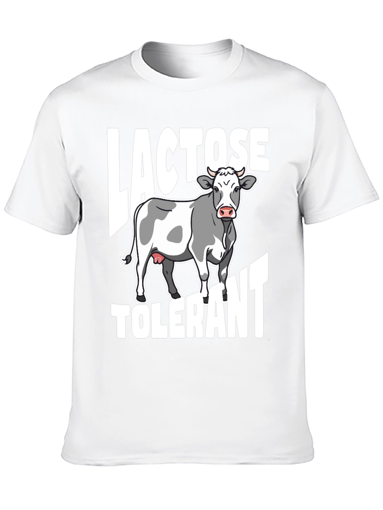 Black Lactose Tolerant T-Shirt with Cow Graphic view 10