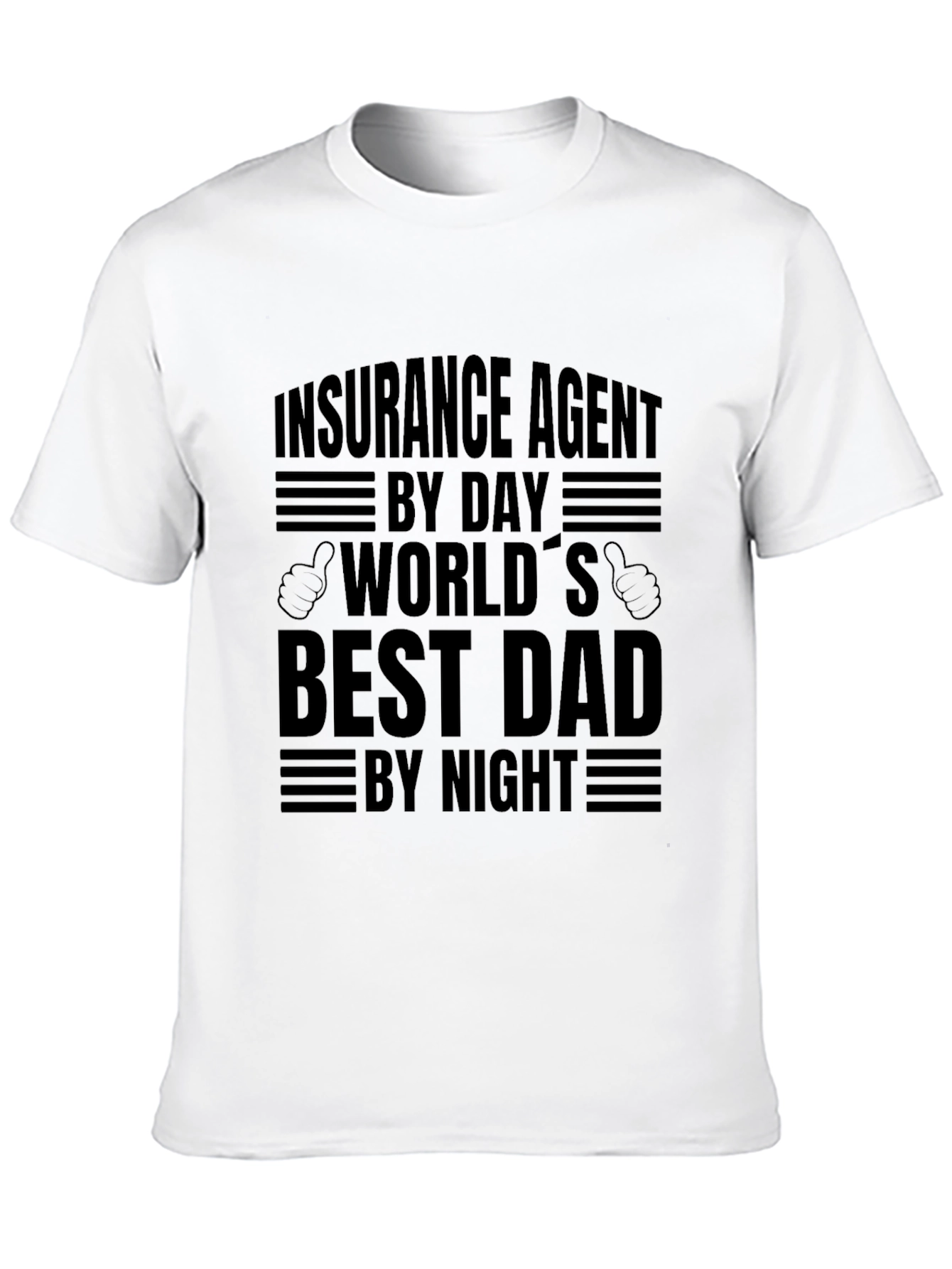 Black Insurance Agent Dad T-Shirt - Best Dad By Night! view 10