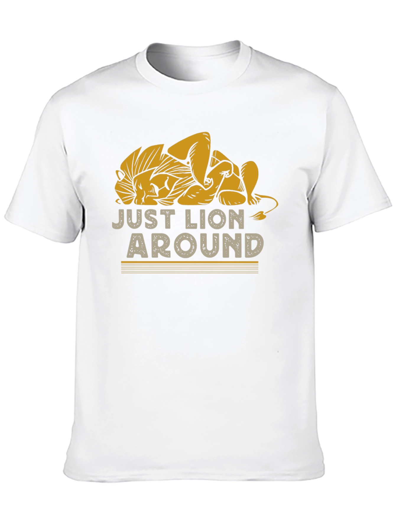 Black Just Lion Around Graphic T-Shirt, Relaxed Fit view 10