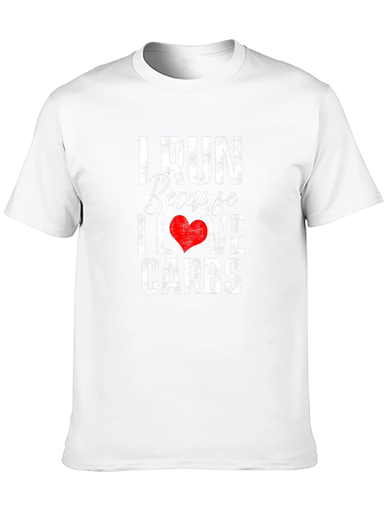 Black I Run Because I Love Carbs Graphic T-Shirt view 10