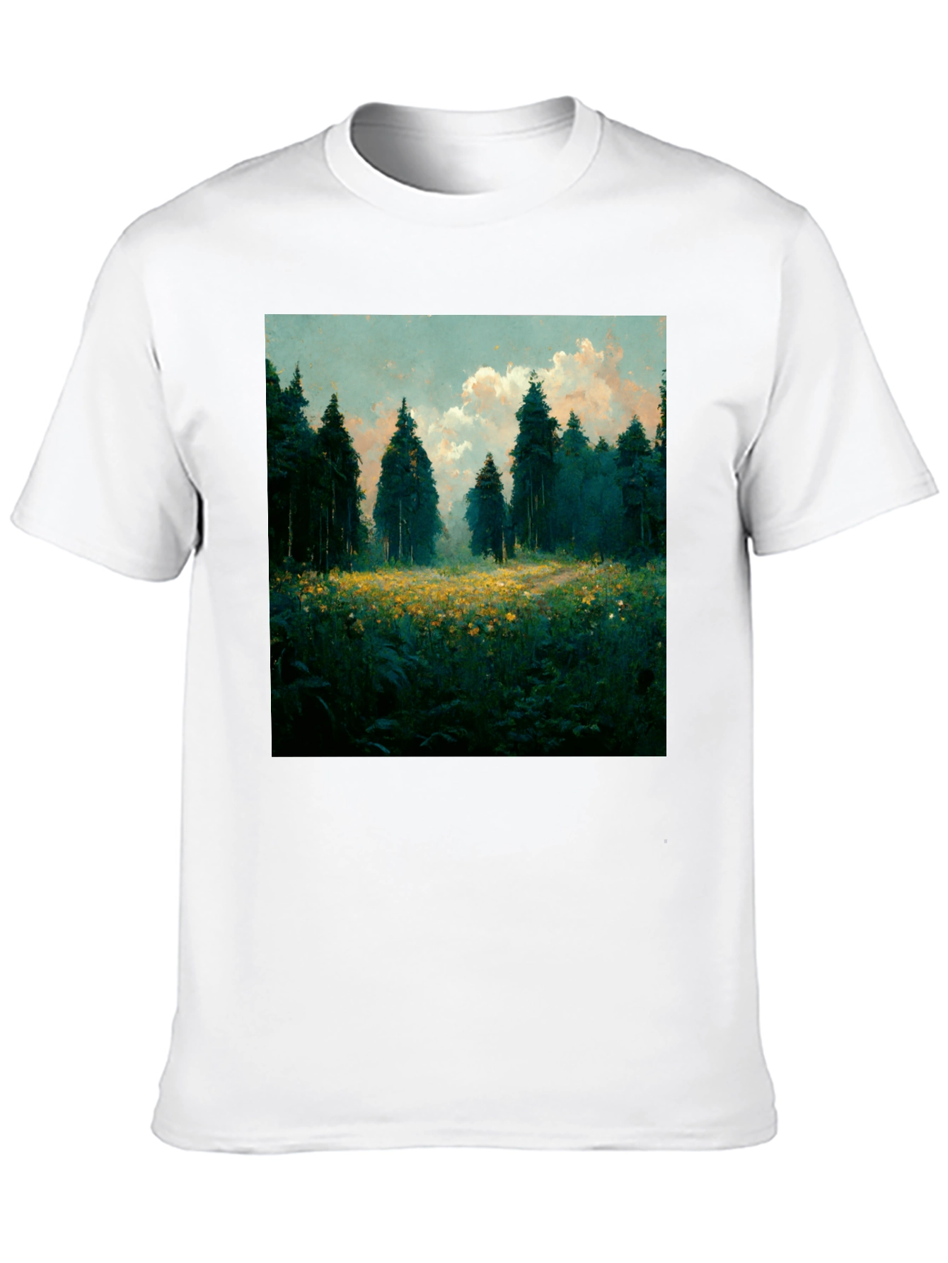 Black Nature Forest T-Shirt view 10