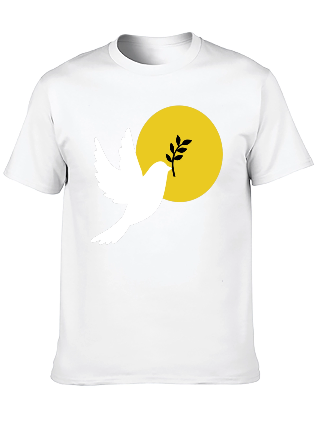 Black Peace Dove Graphic T-Shirt - Black Cotton Blend view 10