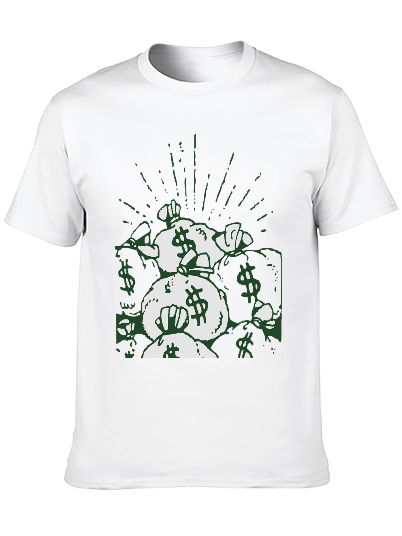 Black Money Bags Graphic Tee - Black Cotton Comfort view 10