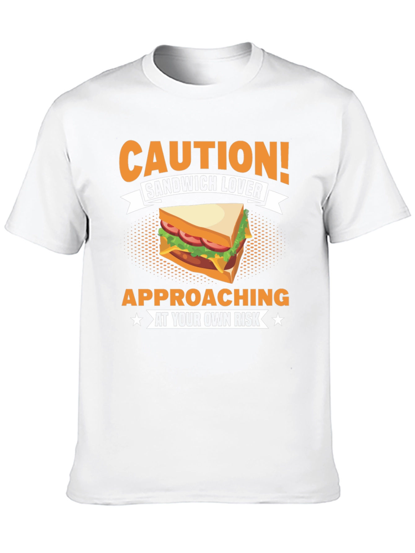 Black Sandwich Lover T-Shirt - Caution Approaching Funny Foodie Tee view 10
