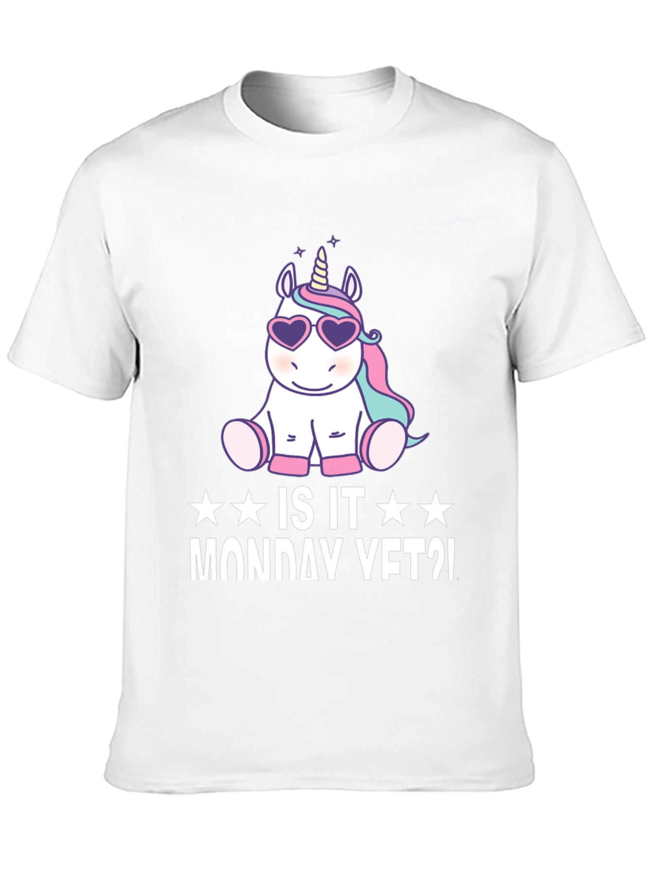 Black Unicorn Heart Glasses T-Shirt - Is It Monday Yet? view 10