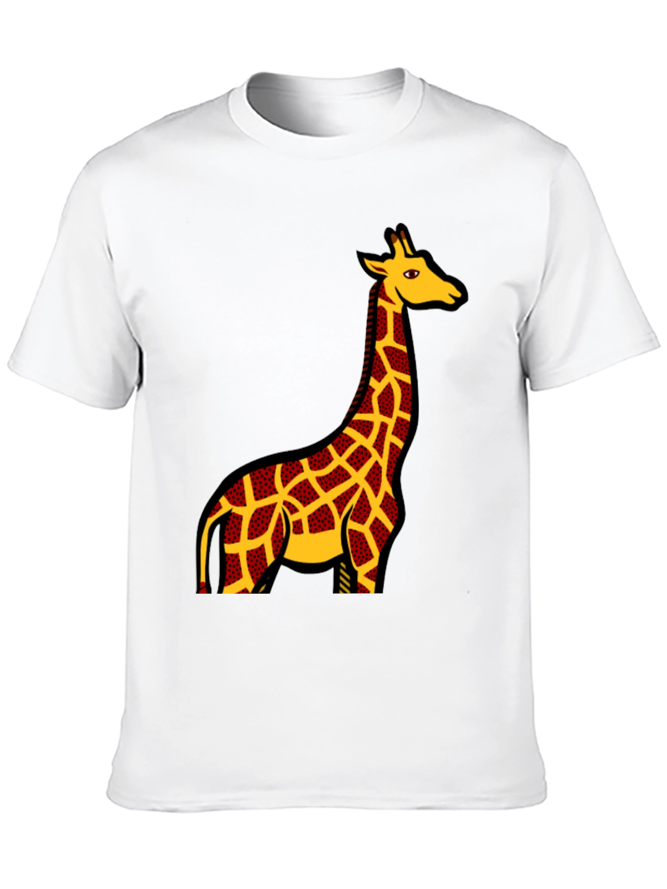 Black Giraffe Print Black T-Shirt view 10