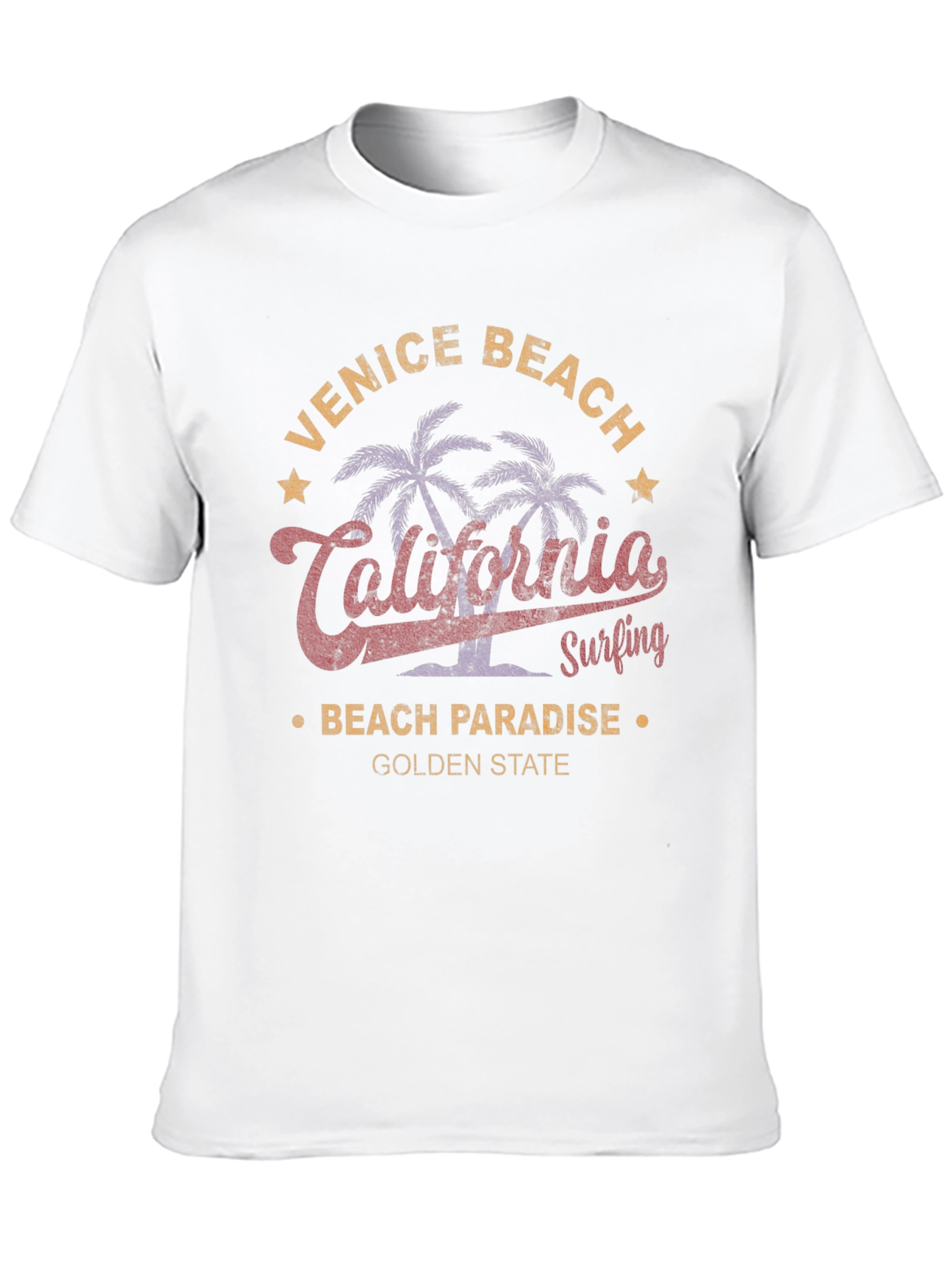 Black Venice Beach California Surfing Graphic T-Shirt view 10