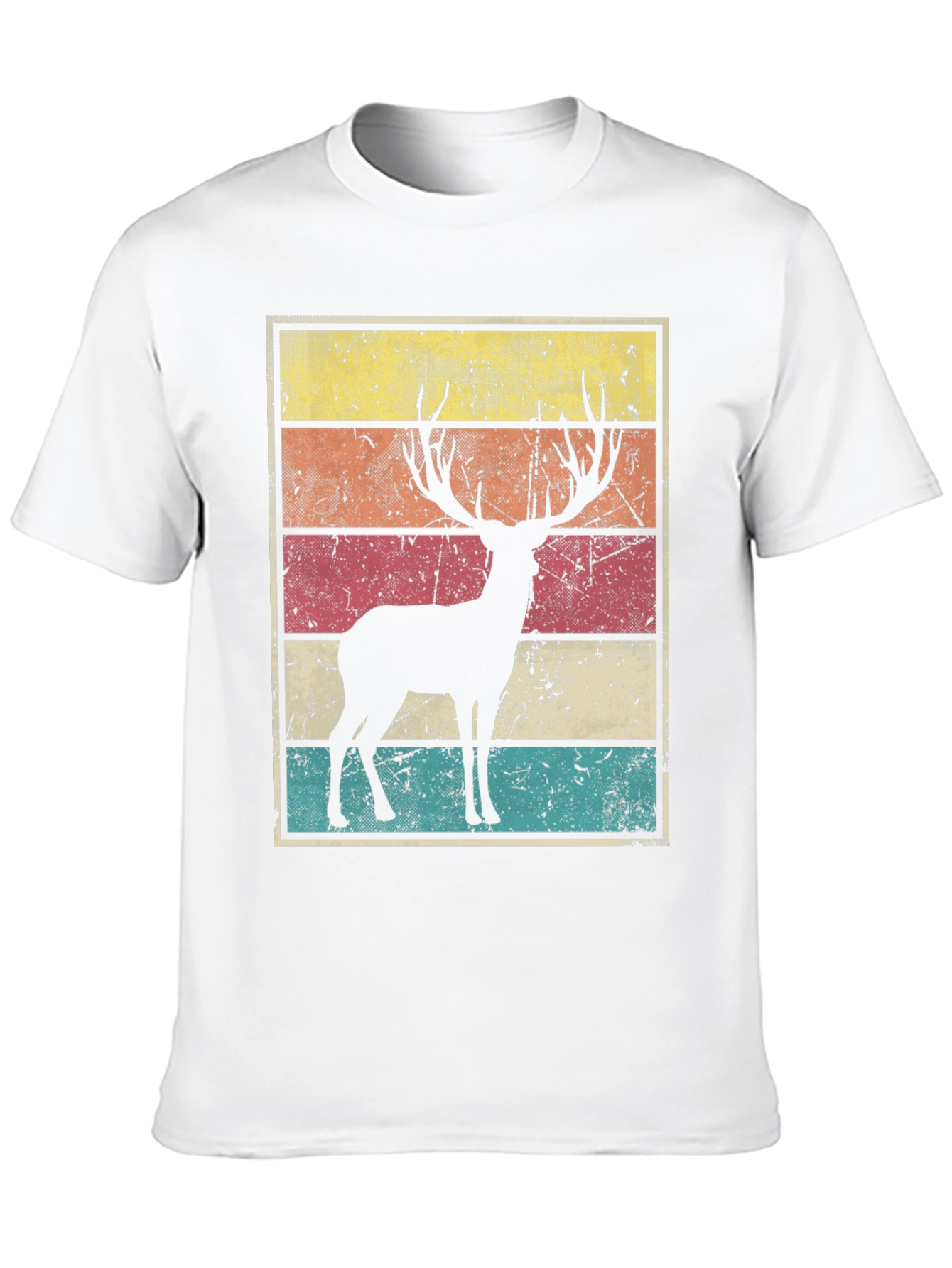 Black Retro Deer Graphic Tee - Vintage Style view 10
