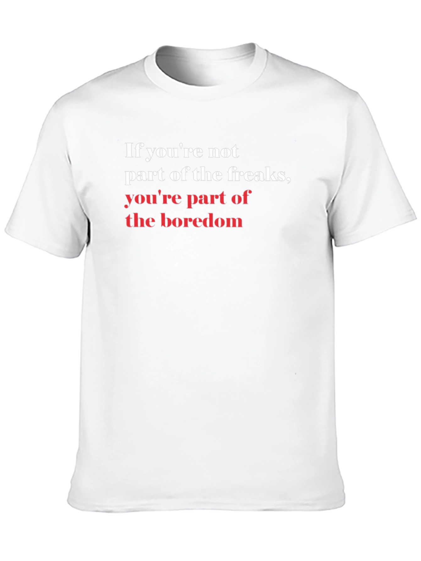Black Freaks or Boredom Graphic Tee - Trendy Slogan T-Shirt view 10