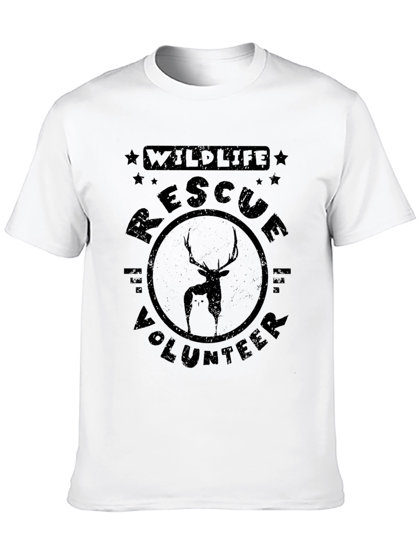 Black Wildlife Rescue Volunteer Graphic Tee view 10