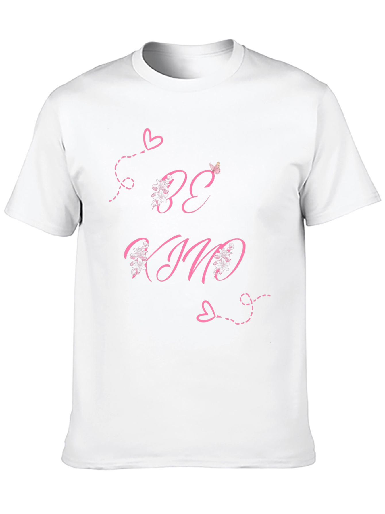 Black Be Kind Black T-Shirt with Pink Heart Details view 10