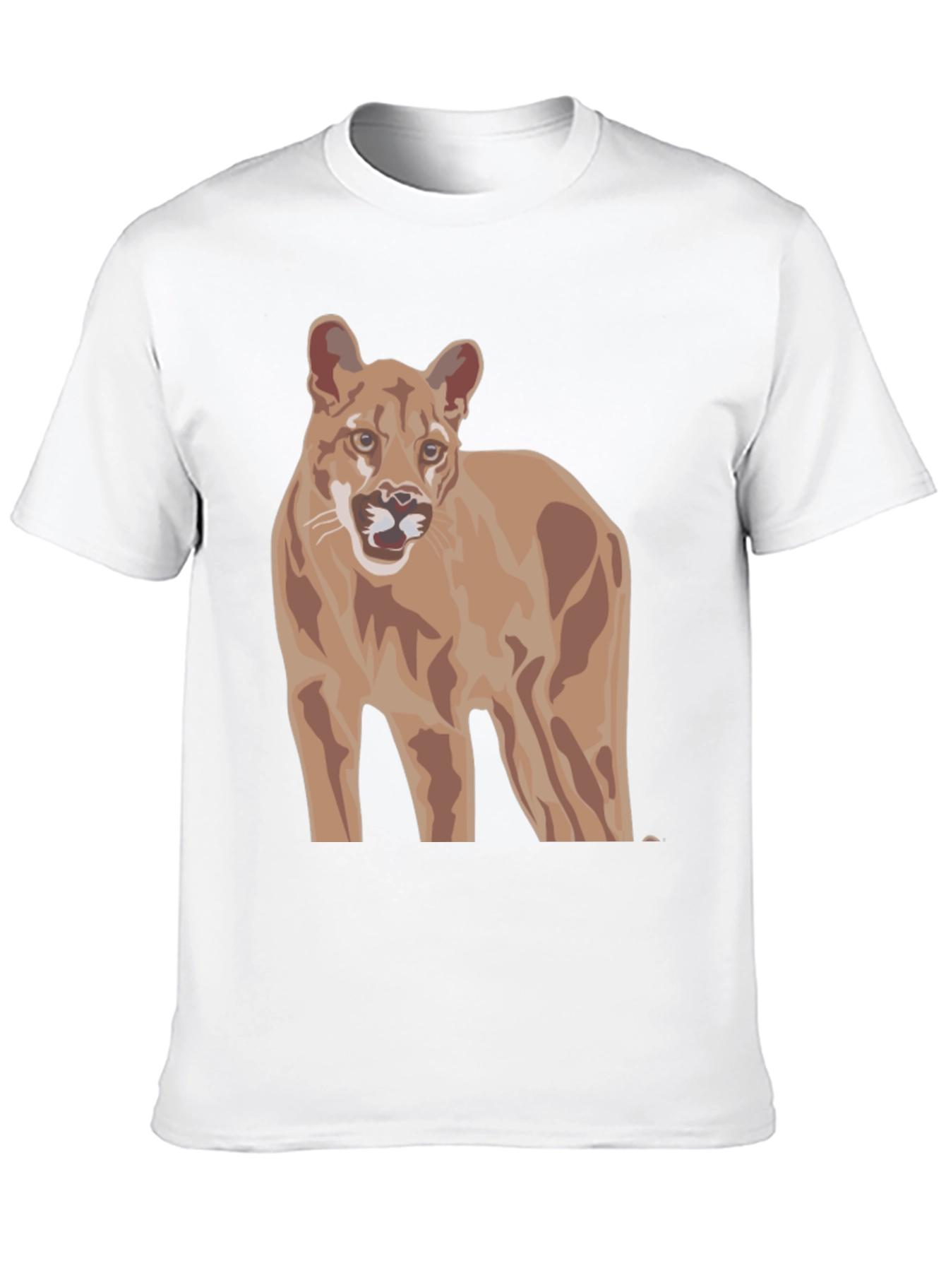 Black Cougar Graphic Tee -  Unisex Black T-Shirt view 10