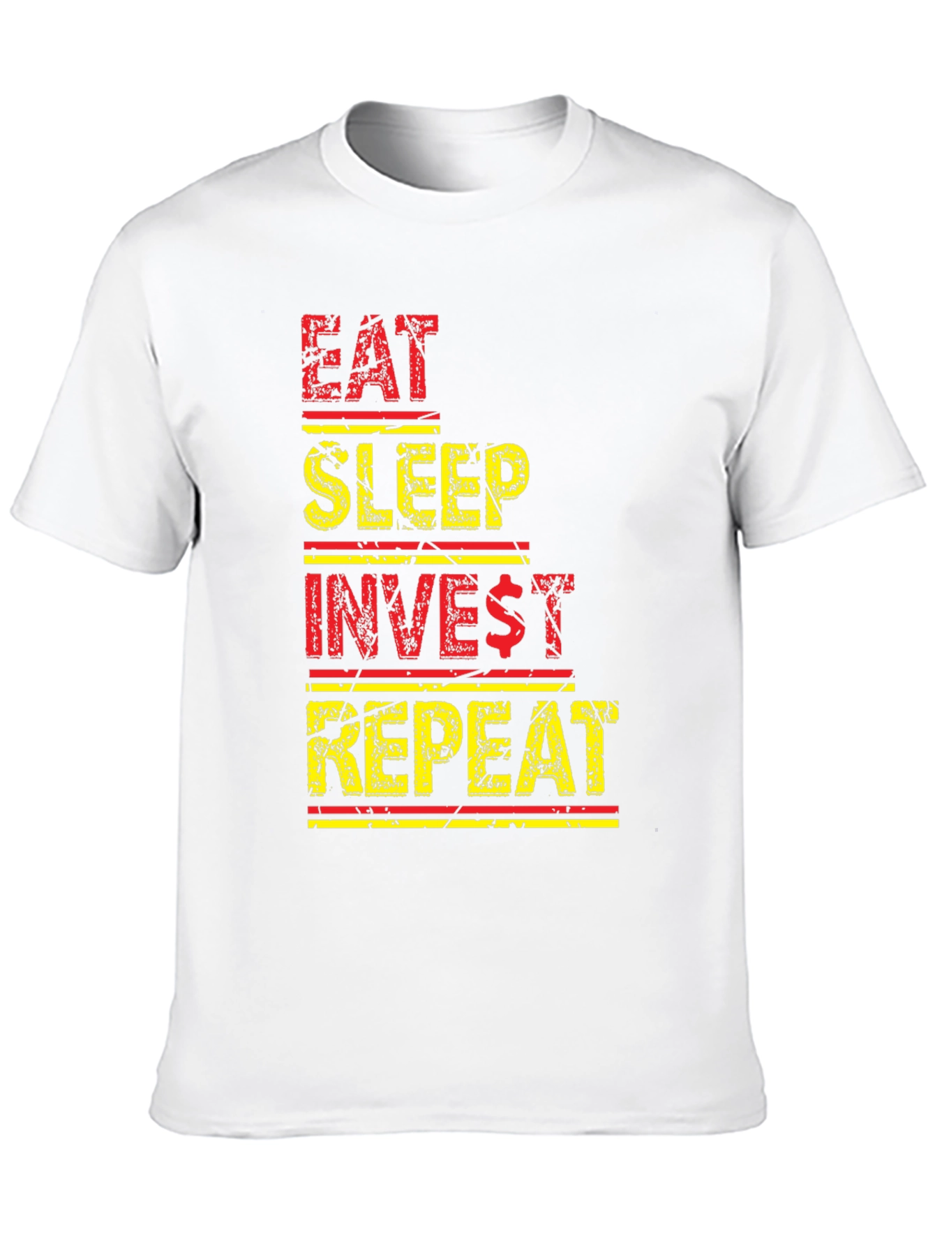 Black Eat Sleep Invest Repeat Black Graphic Tee view 10