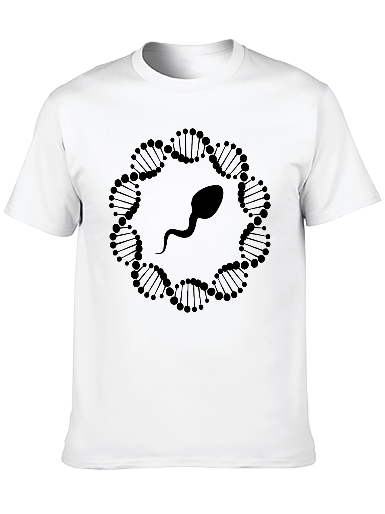 Black DNA Sperm Graphic T-Shirt - Black view 10