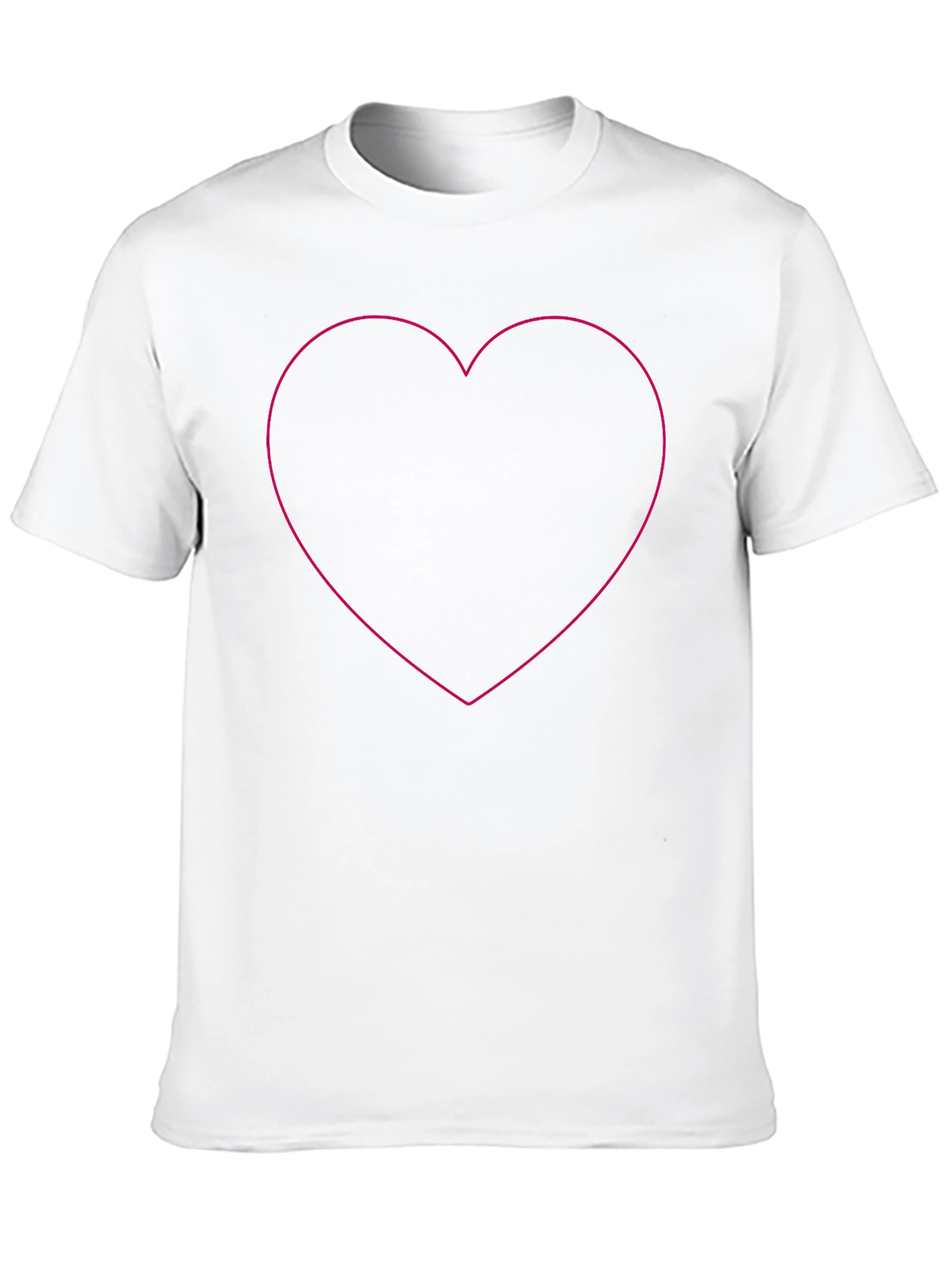 Black Black Heart Outline Tee - Stylish Graphic T-Shirt view 10