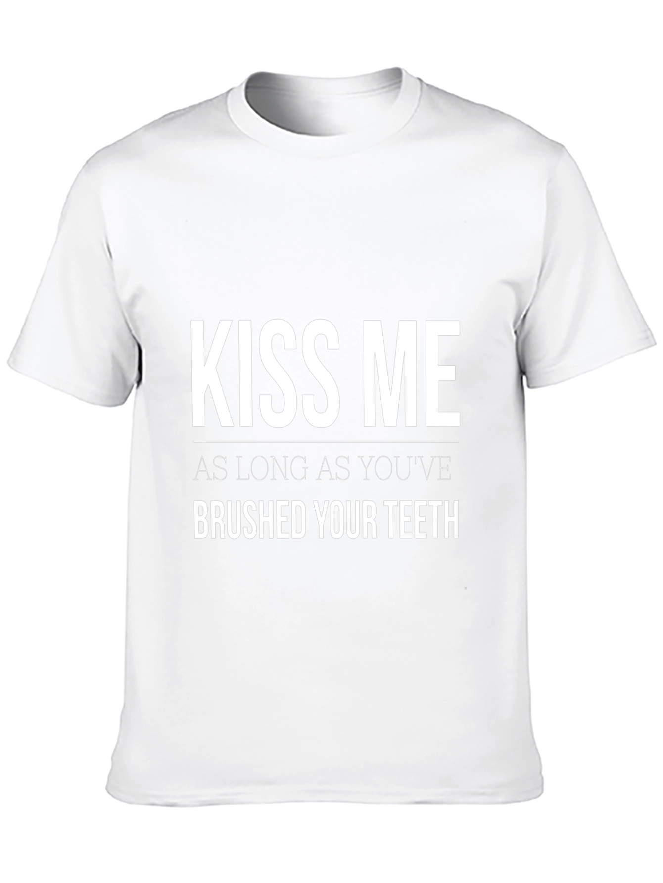 Black Kiss Me T-Shirt - Brushed Teeth Funny Tee view 10