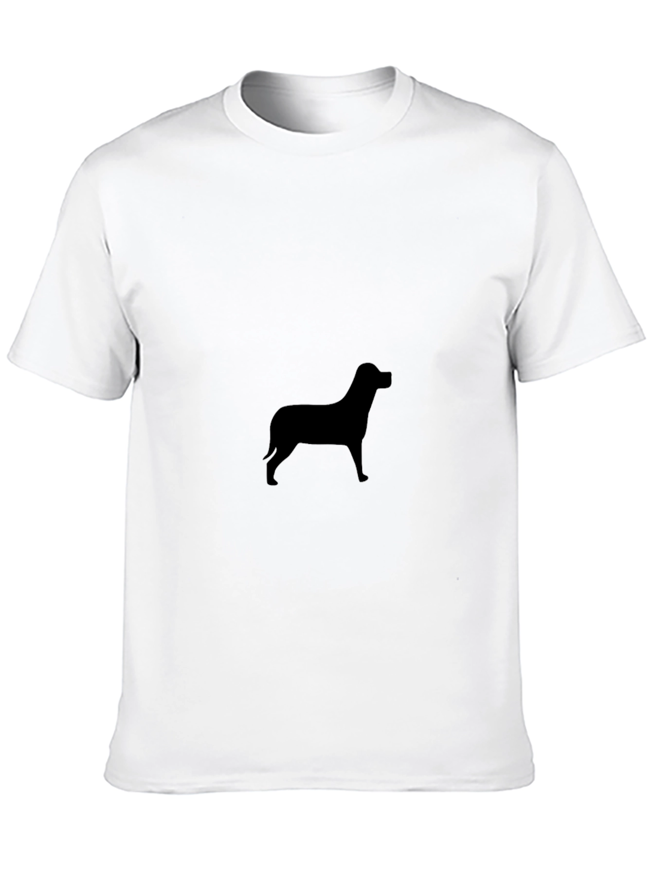 Black Dog Silhouette Black T-Shirt view 10