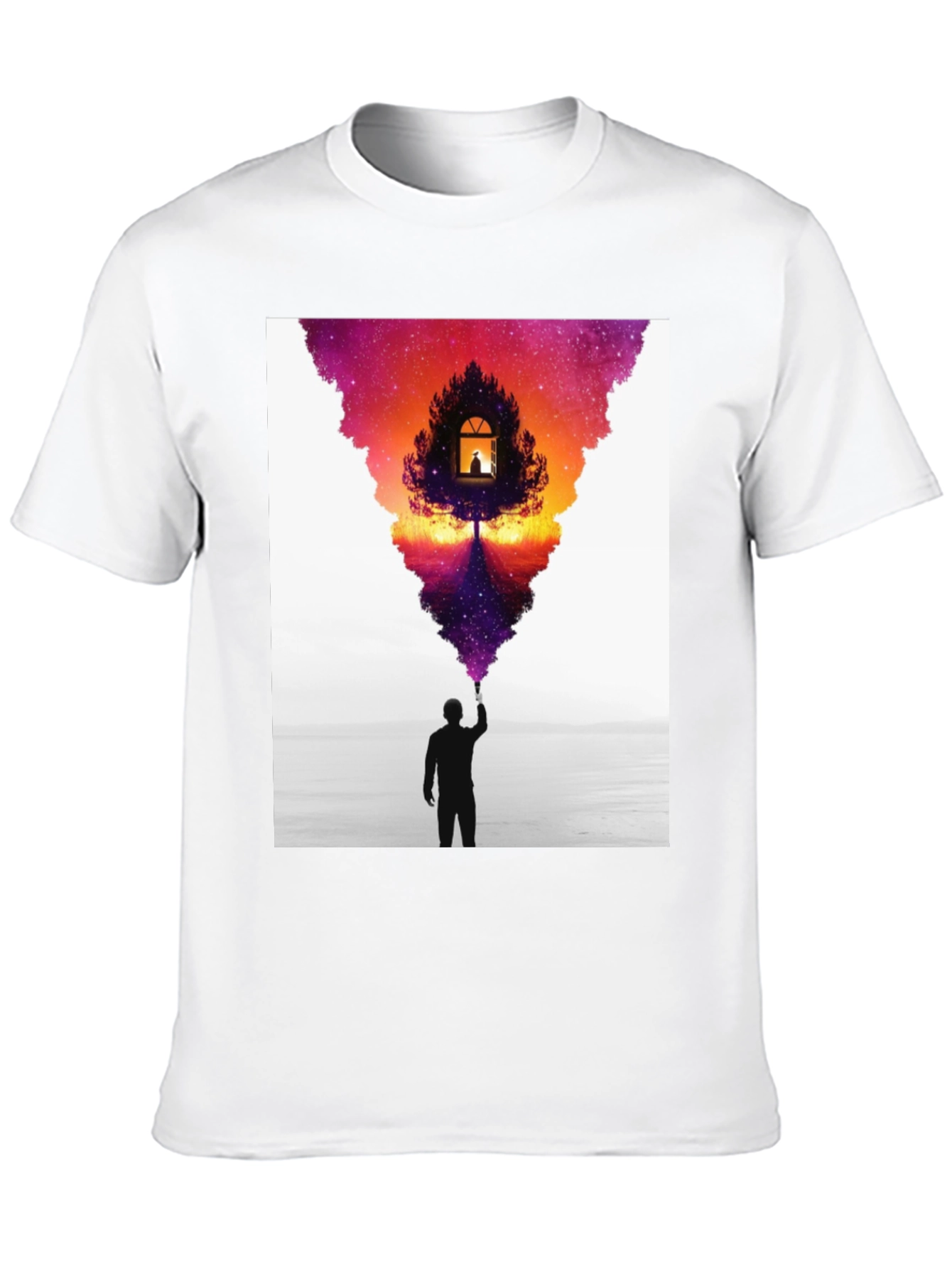 Black Dreamscape Graphic Tee - Men's Black T-Shirt view 10