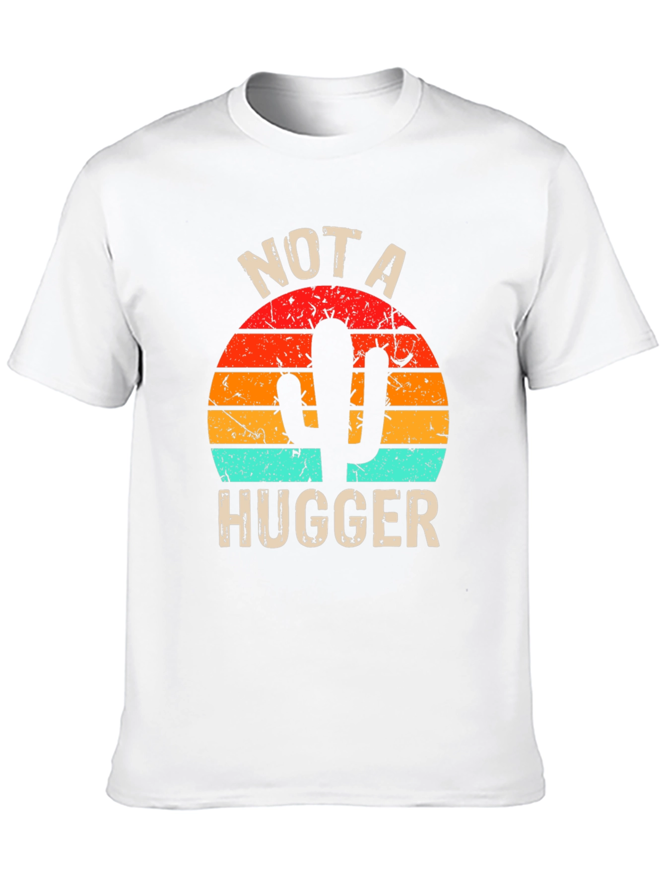 Black Not A Hugger Cactus Graphic T-Shirt view 10