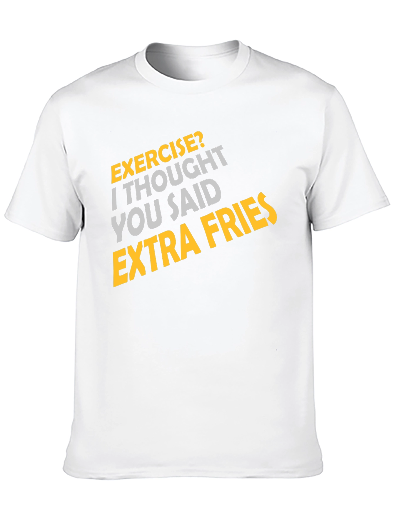 Black Exercise? Extra Fries Graphic Tee view 10