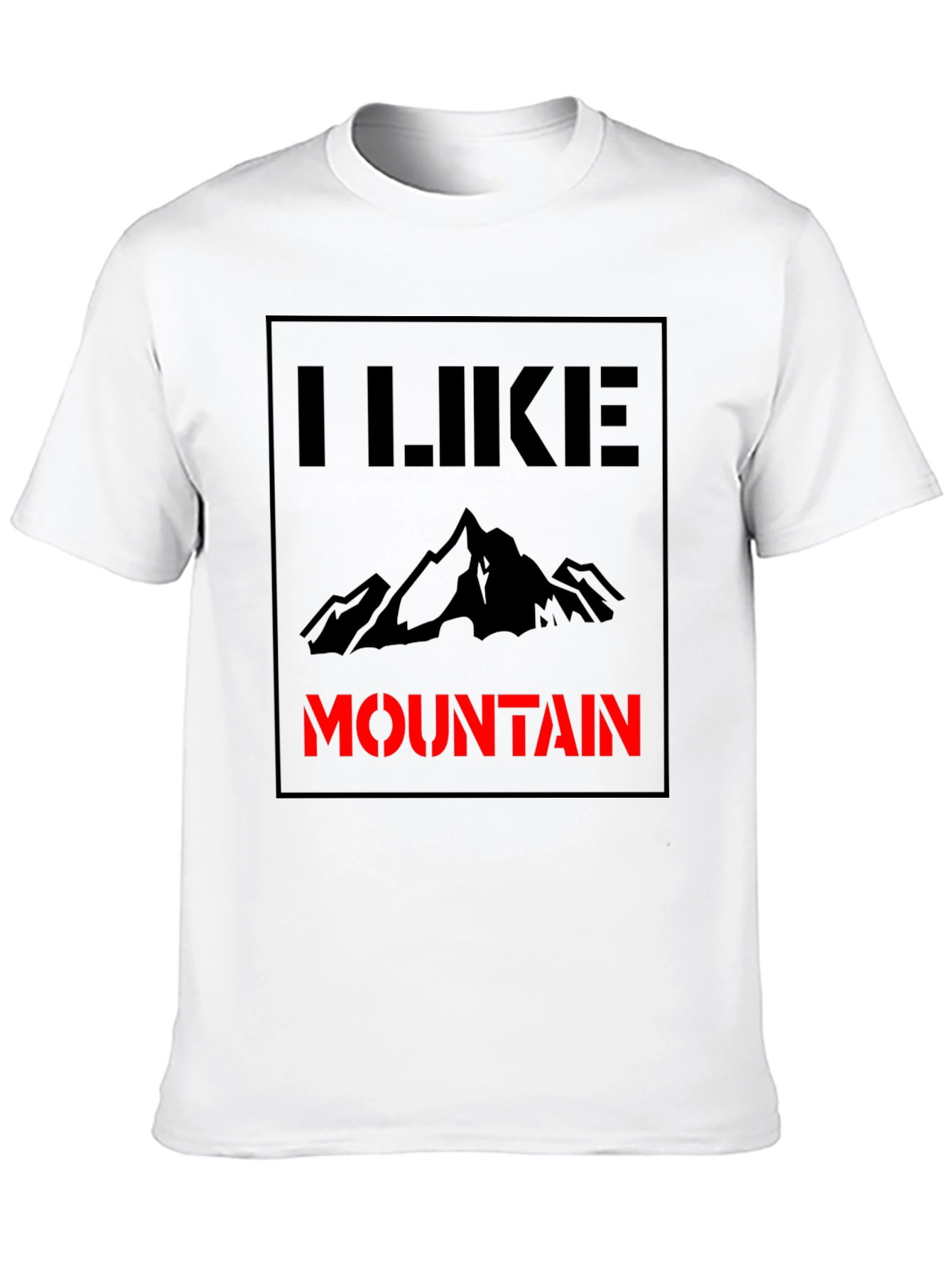 Black I Like Mountain Black T-Shirt view 10