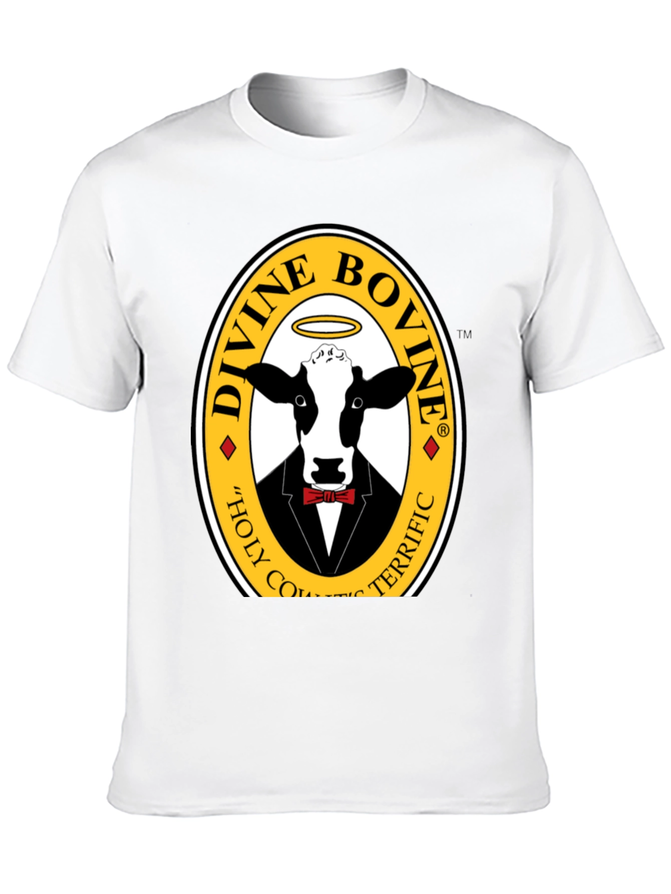 Black Divine Bovine T-Shirt - Holy Cow Terrific Tee view 10