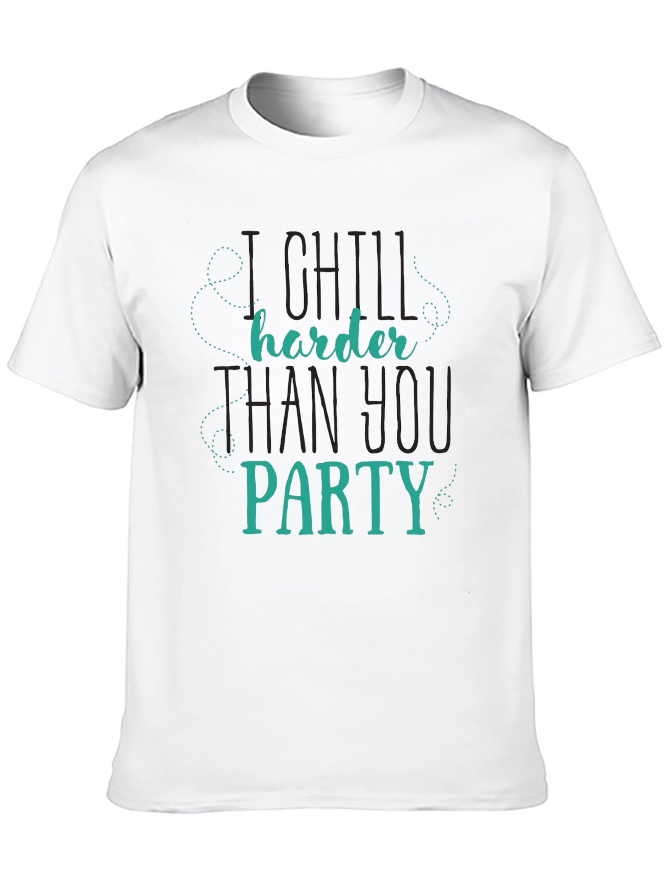 Black Chill Harder T-Shirt - Funny Slogan Tee view 10