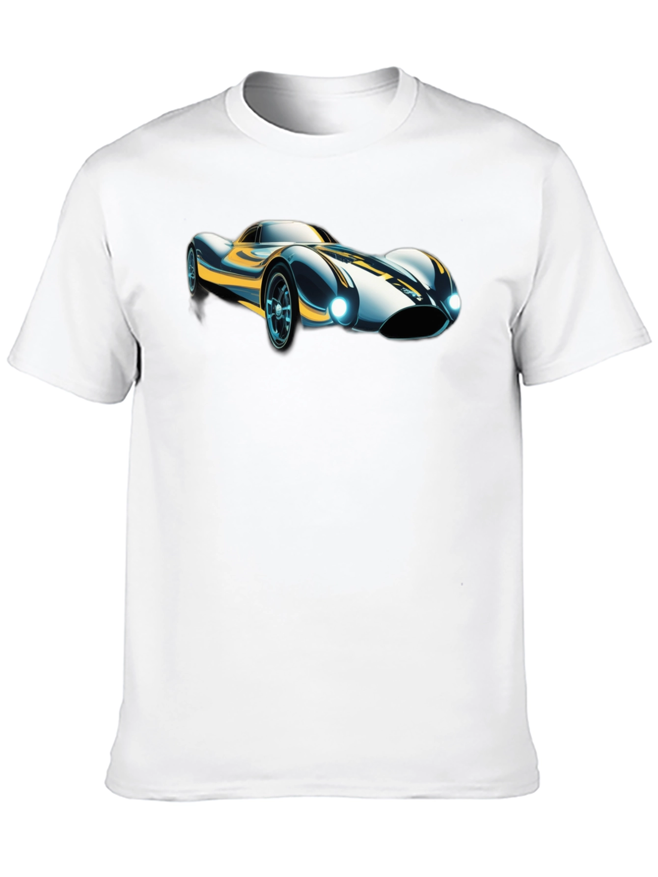 Black Retro Racer T-Shirt - Classic Car Design view 10