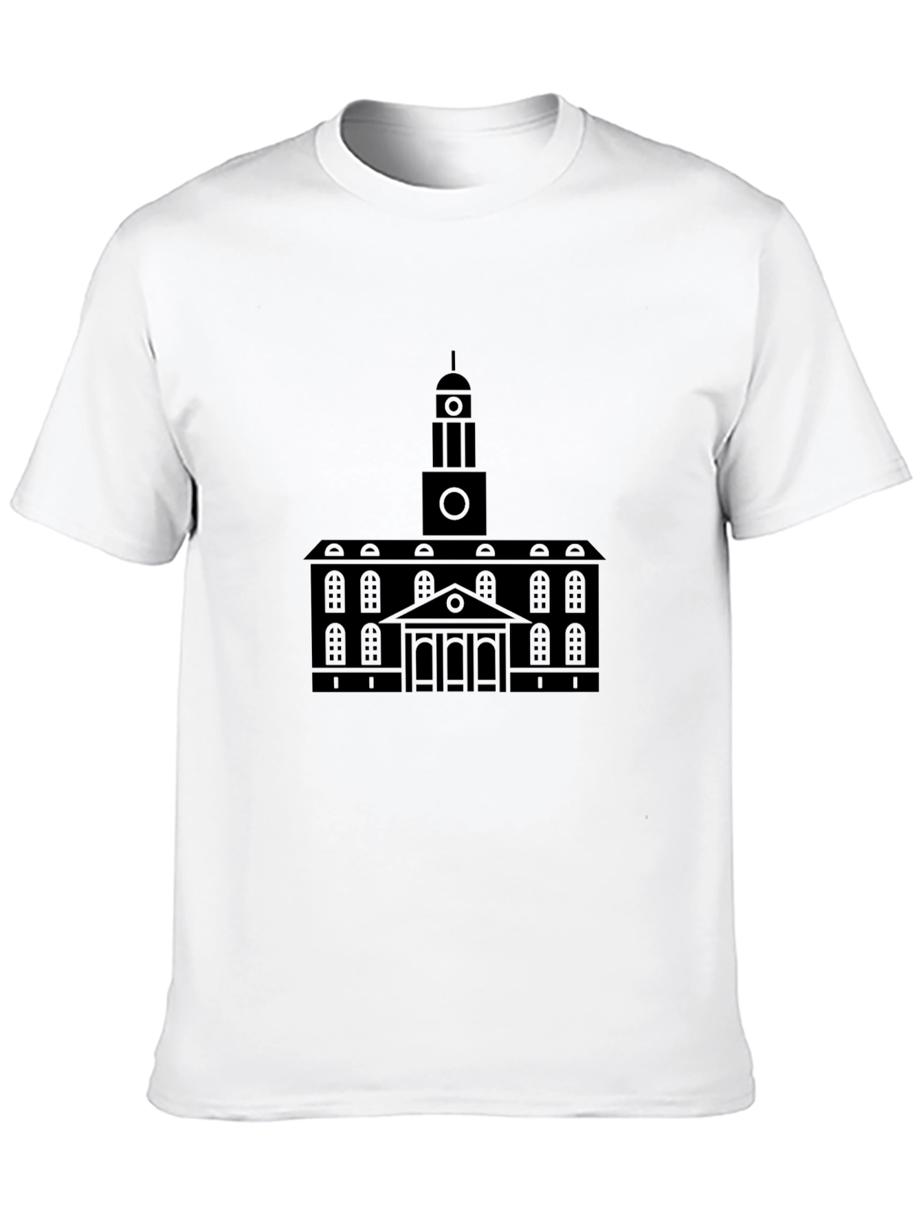 Black Men's Building Graphic Black T-Shirt view 10