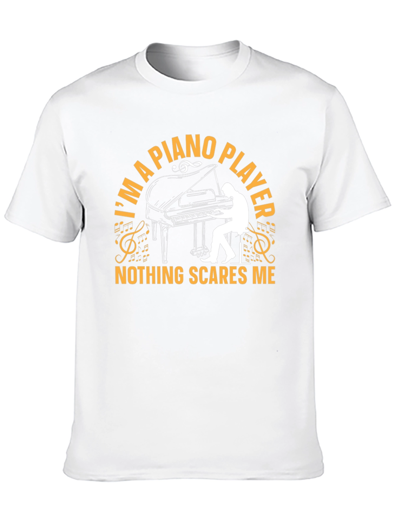 Black Piano Player Graphic T-Shirt - Music Lover Tee view 10