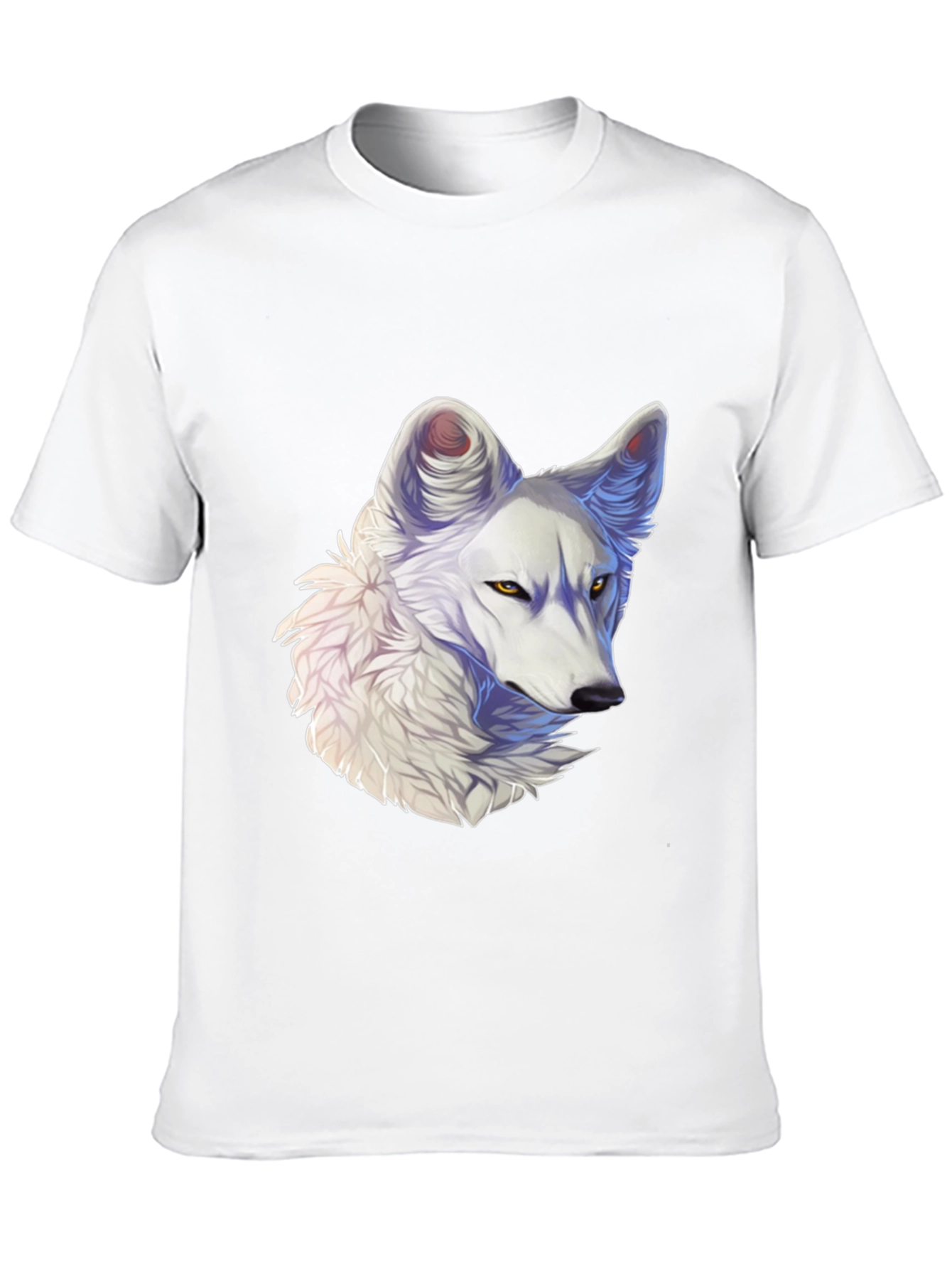 Black Arctic Wolf Graphic Tee - Black Cotton Blend view 10