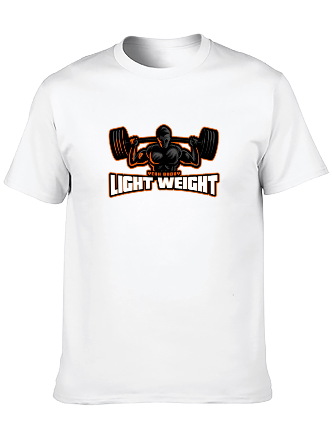 Light Weight, Yeah Buddy! Men's Black T-Shirt - 10