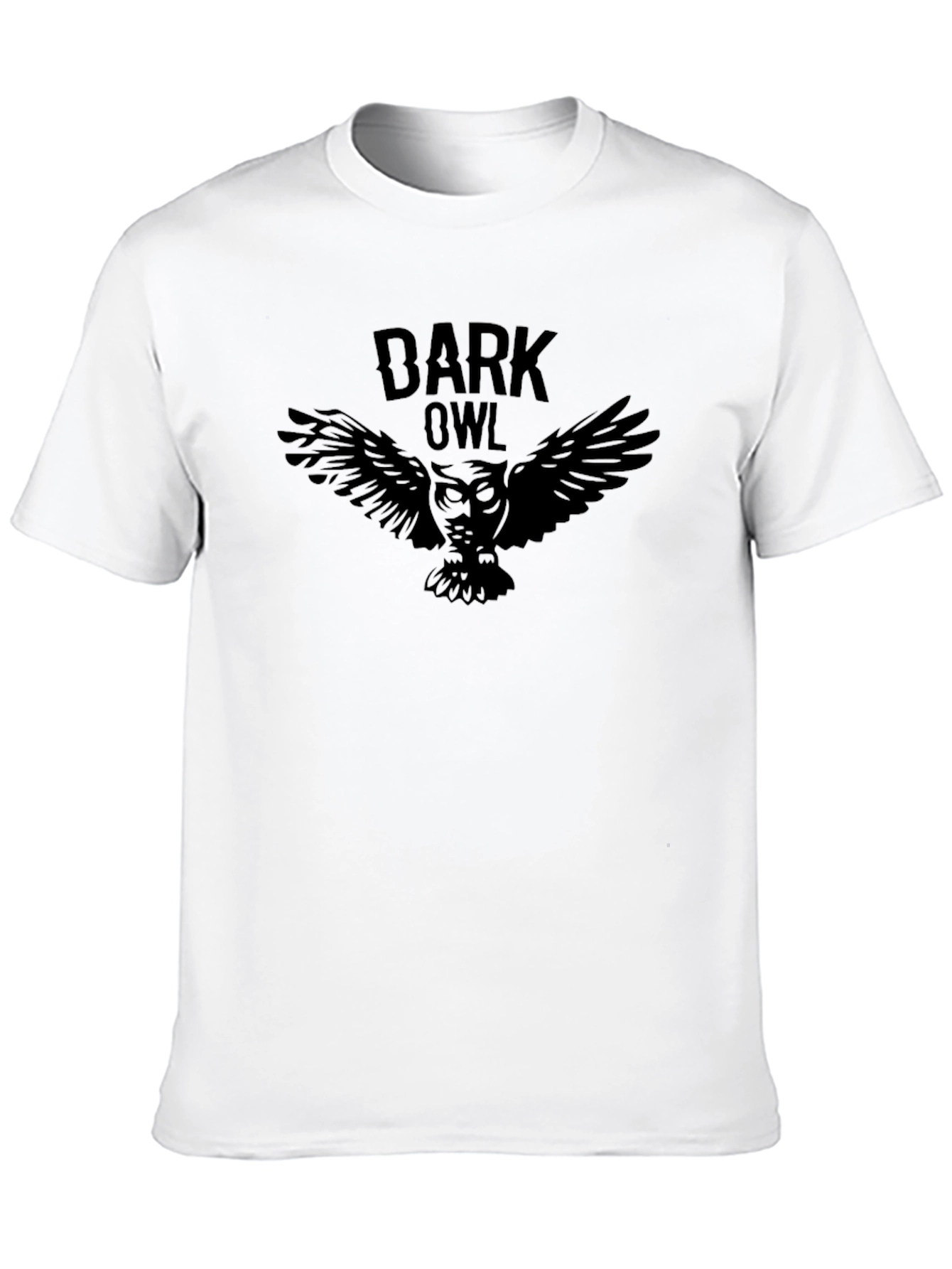 Black Dark Owl Graphic T-Shirt - Premium Black Cotton Tee view 10