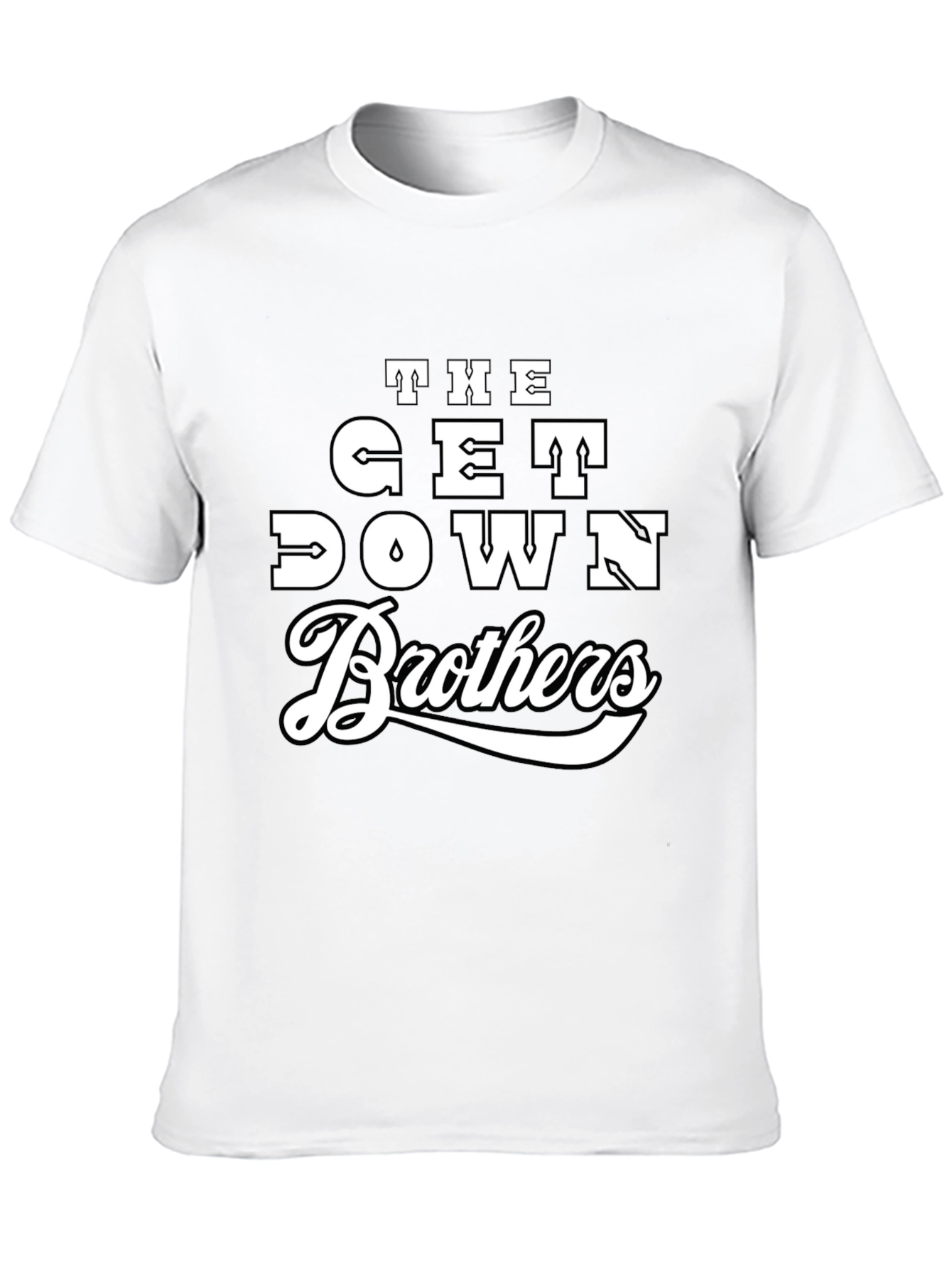 Black The Get Down Brothers Graphic Tee - Trendy Black T-Shirt view 10