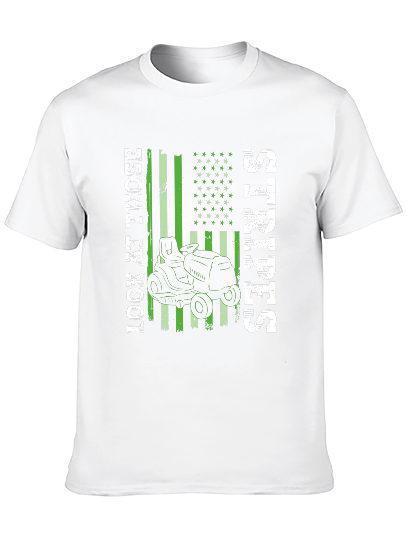 Black Lawn Mowing Stripes T-Shirt view 10