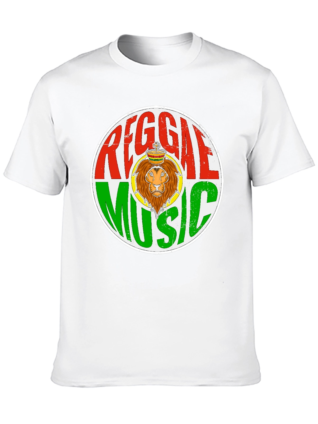 Black Reggae Music Lion Graphic T-Shirt view 10