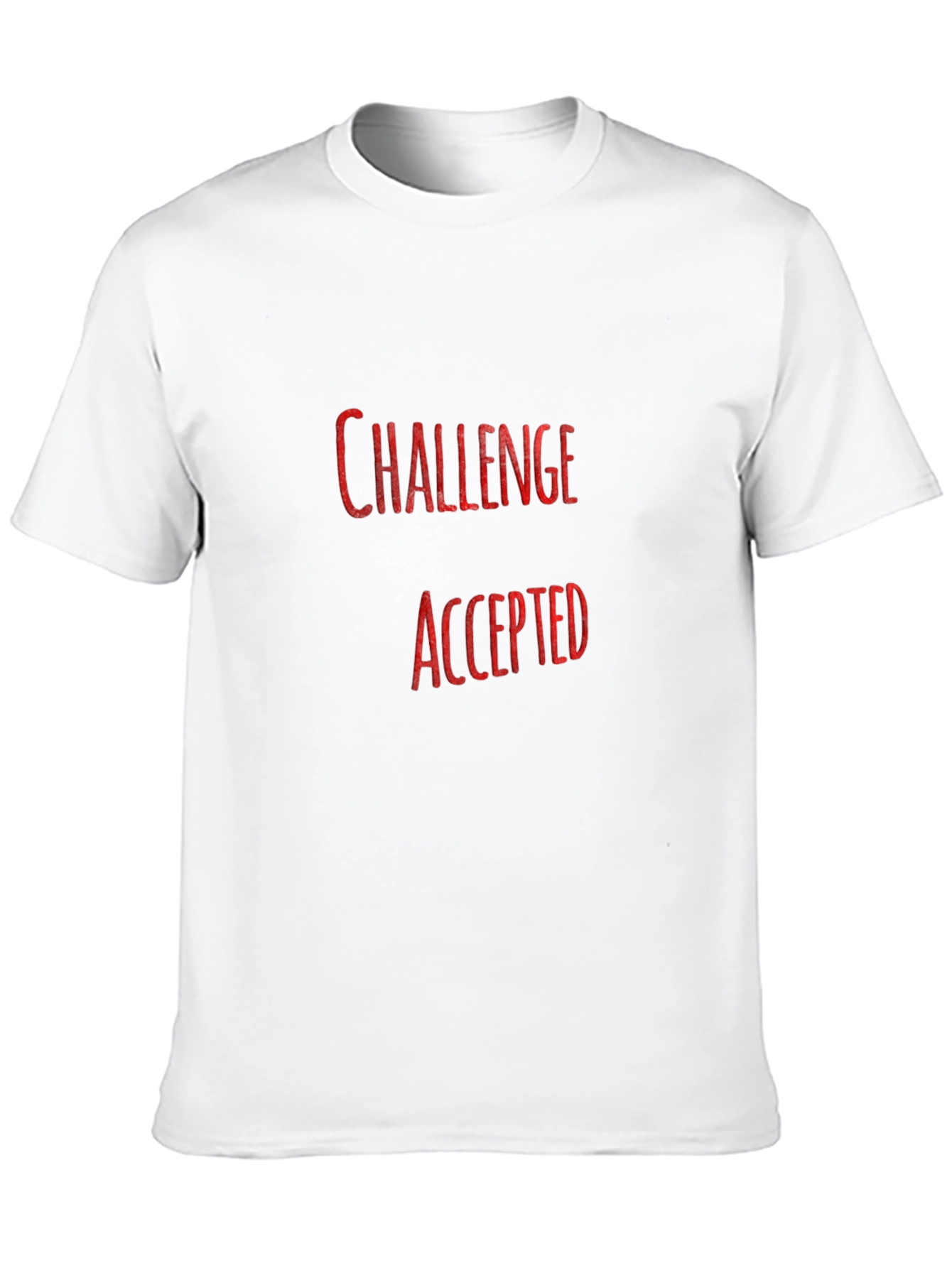 Black Challenge Accepted Graphic Tee - Black Cotton T-Shirt view 10